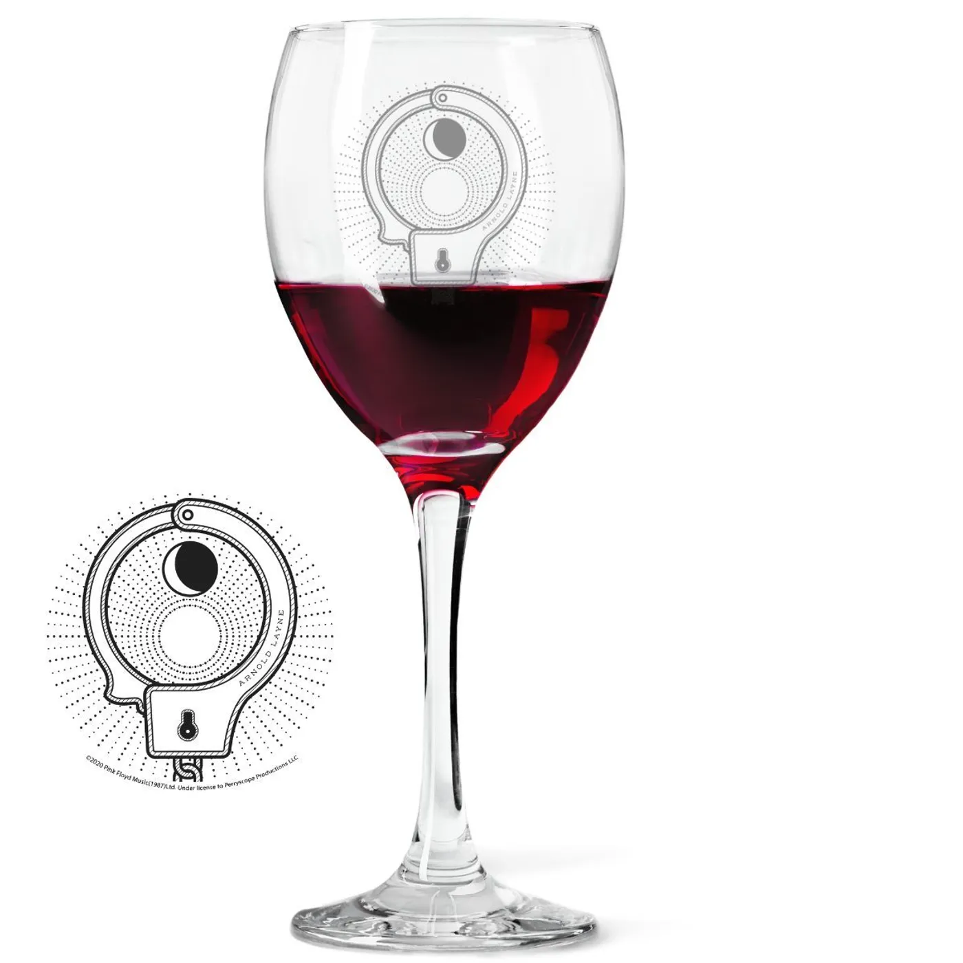 Pink Floyd Arnold Layne Cuff Laser- Etched Wine Glass