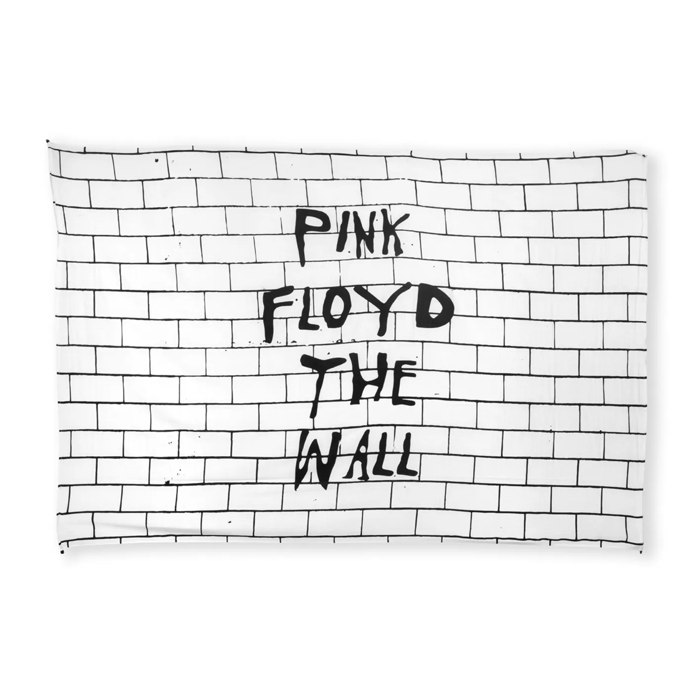 Pink Floyd The Wall Tapestry White Black lettering