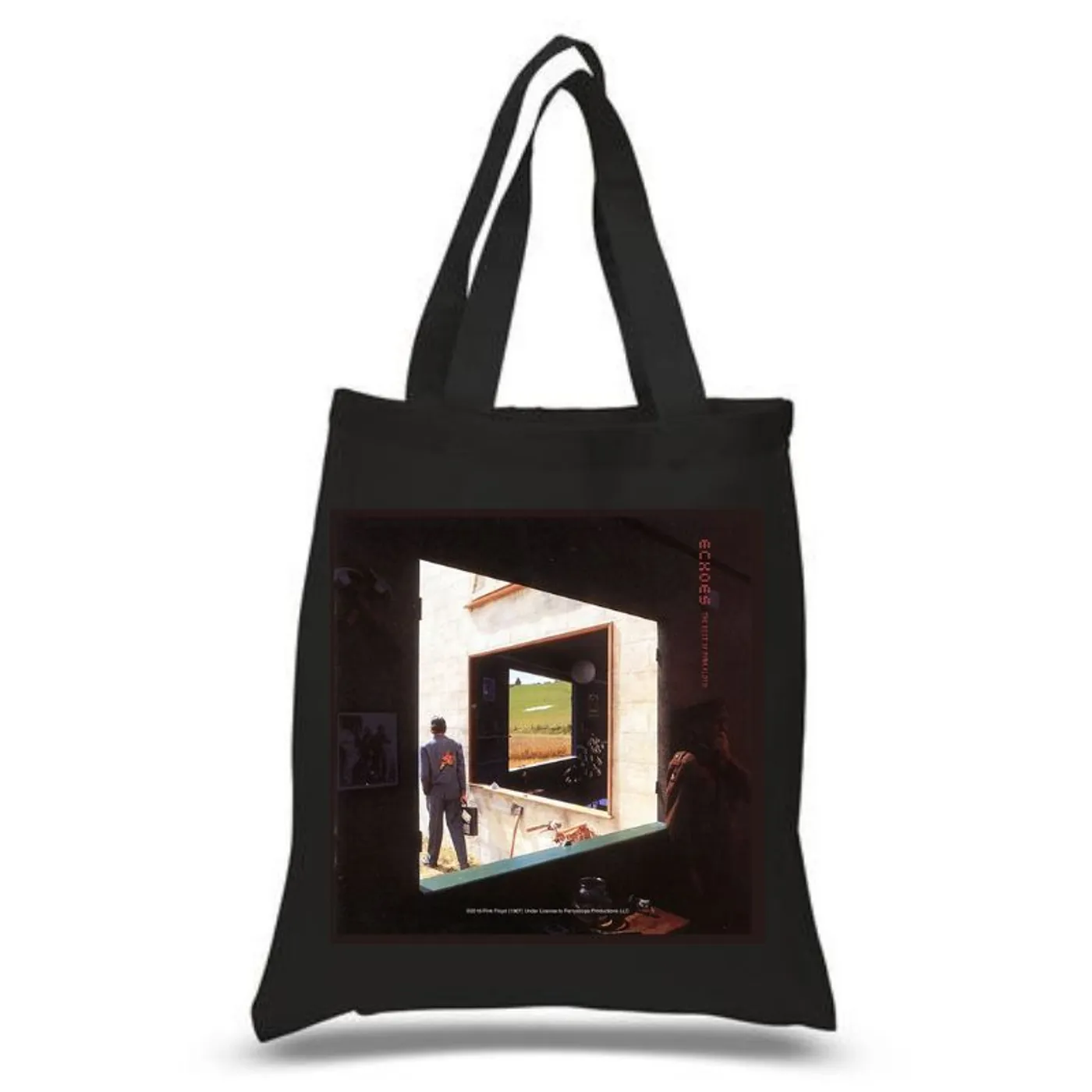 Pink Floyd Echoes Black Tote Bag