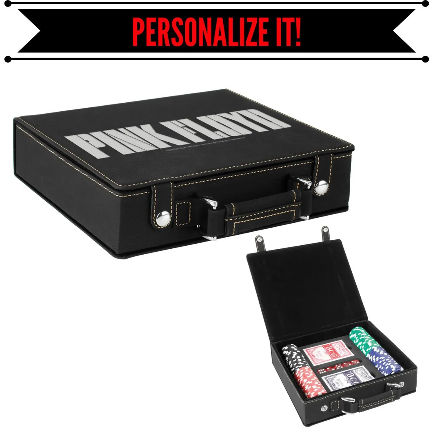 Pink Floyd Animals Logo Deluxe Laser Engraved Poker Set