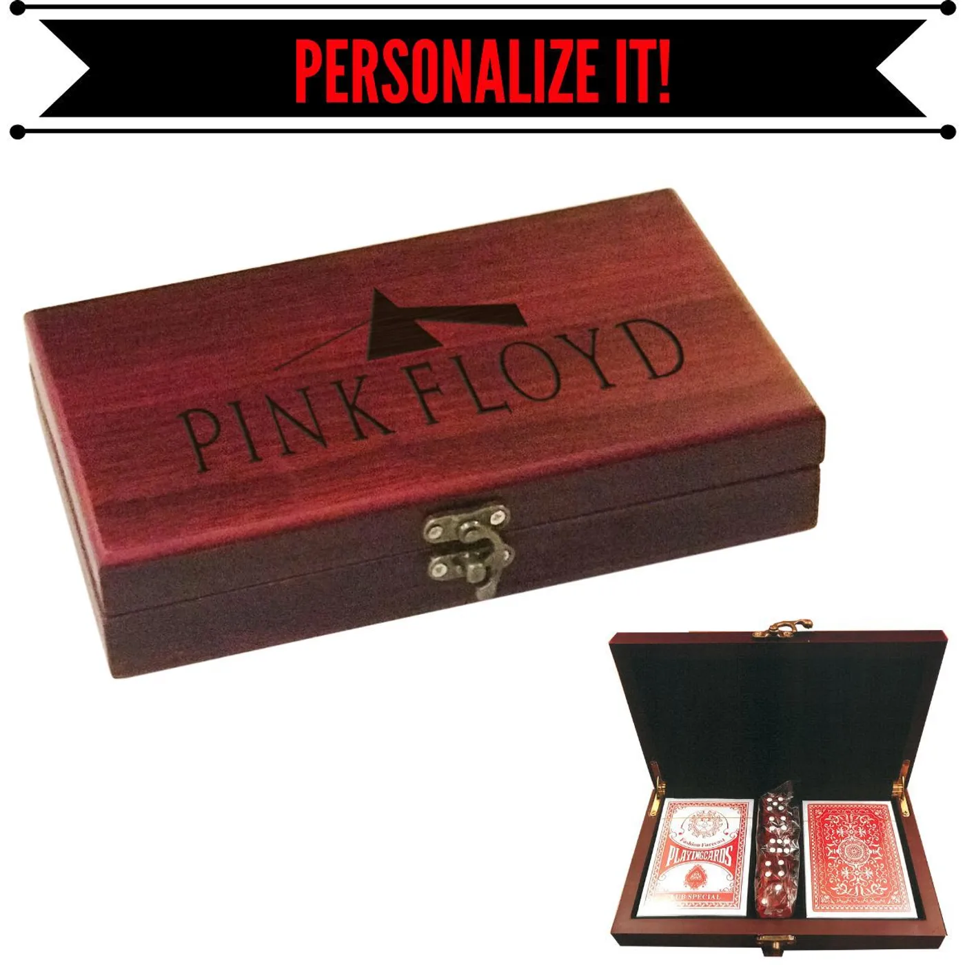 Pink Floyd Dark Side Rosewood Card & Dice Set