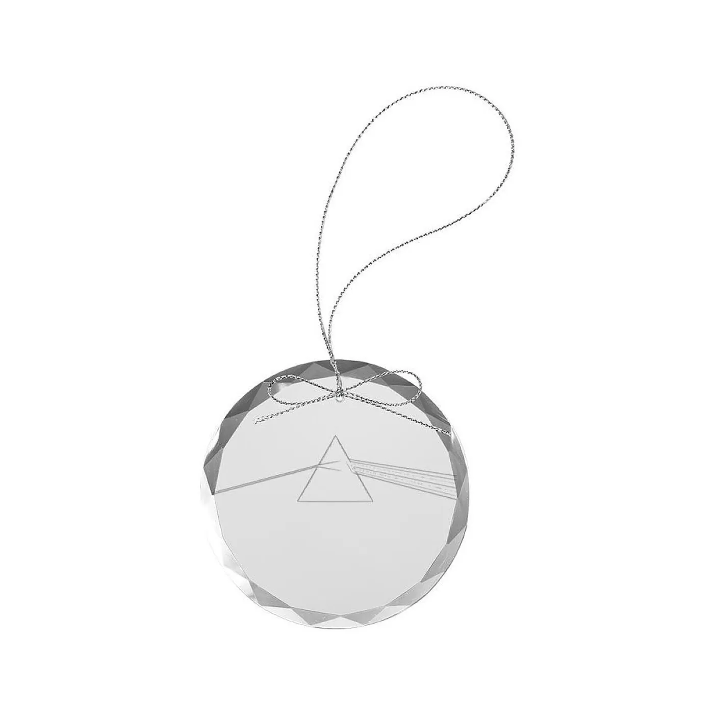 Pink Floyd Dark Side Round Laser-Etched Glass Ornament