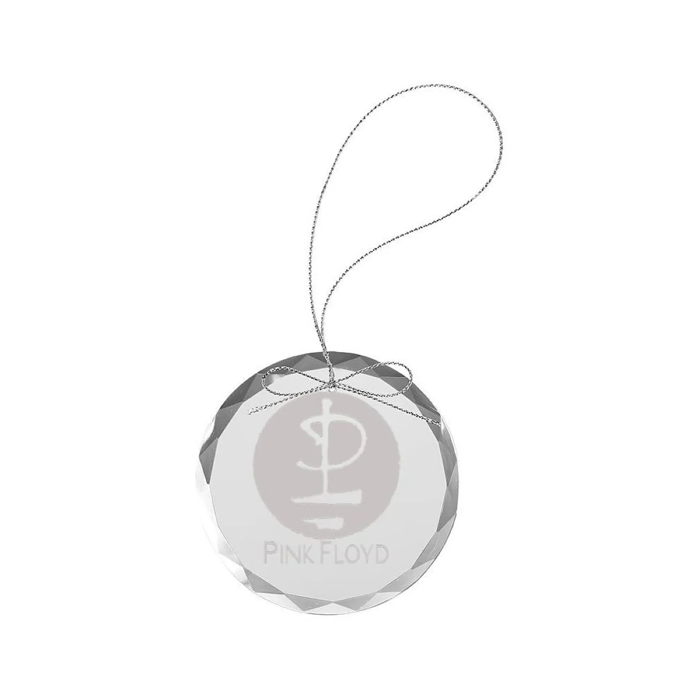 Pink Floyd Glyph Logo Round Laser-Etched Glass Ornament