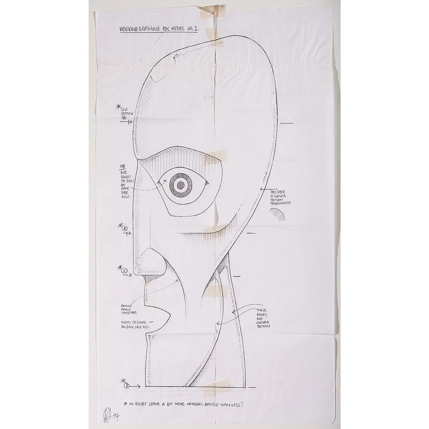 Pink Floyd Division Bell Schematic Wall Art