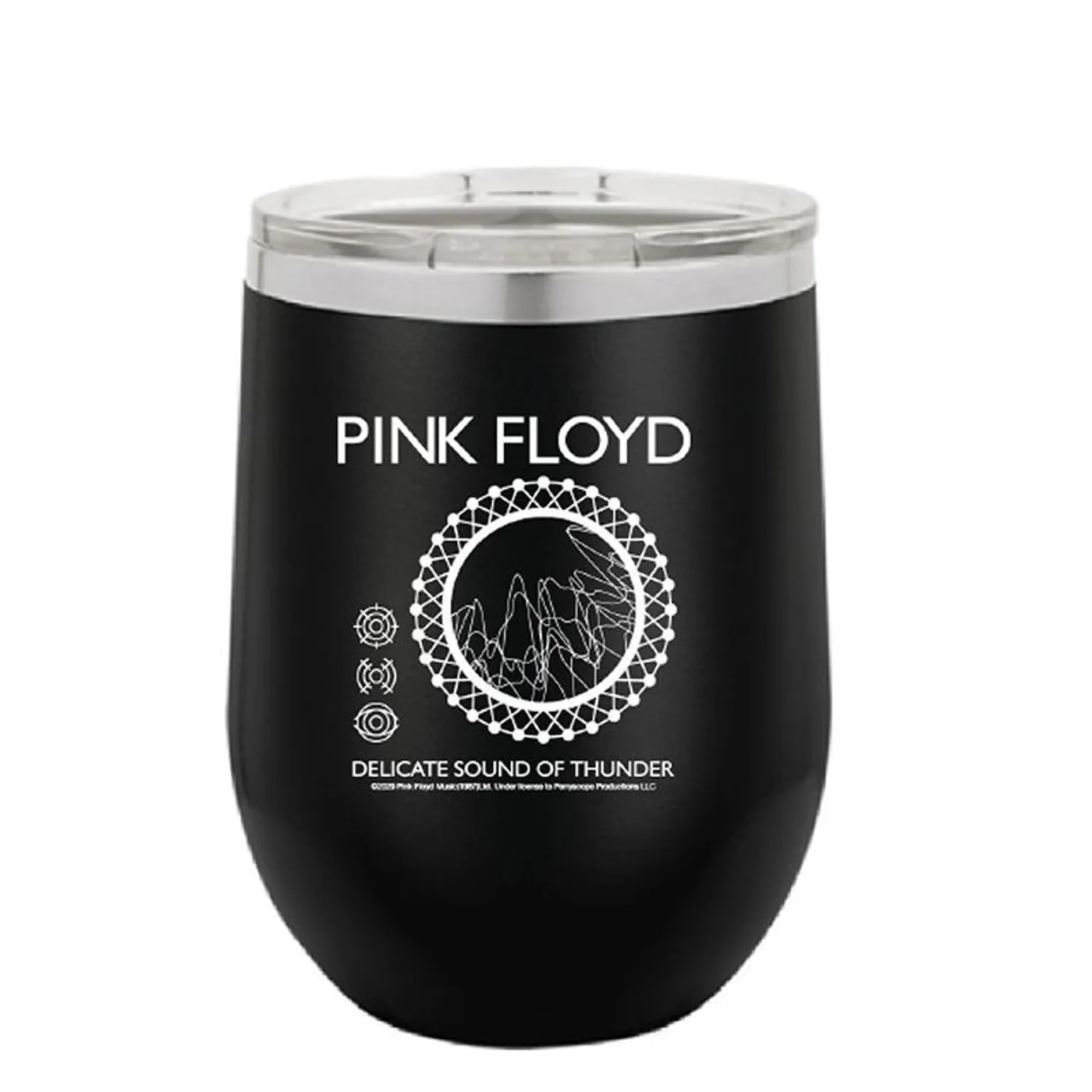 Pink Floyd Peaks & Valleys Laser Engraved Stemless Wine Glass