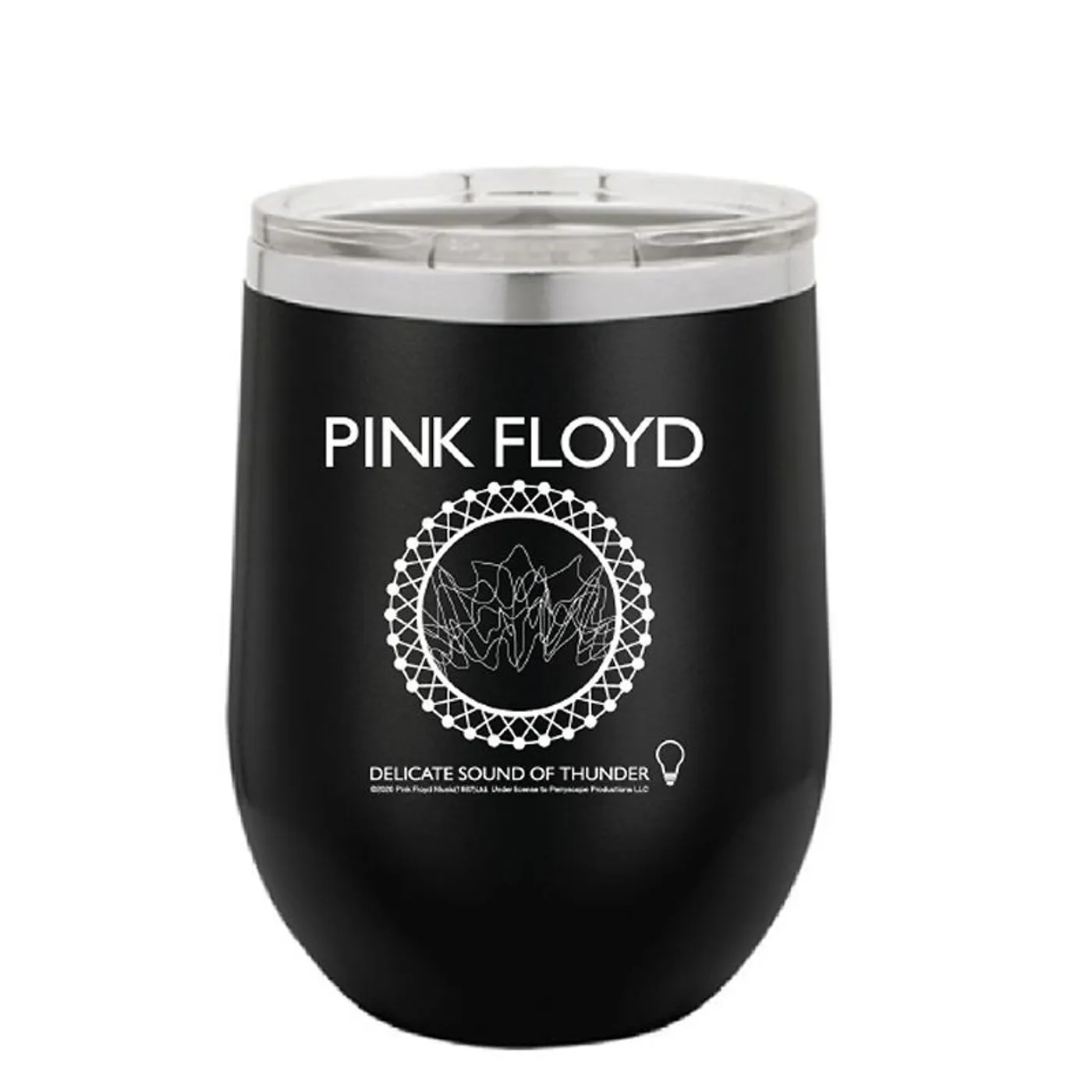 Pink Floyd Thunder Laser Engraved Stemless Wine Glass