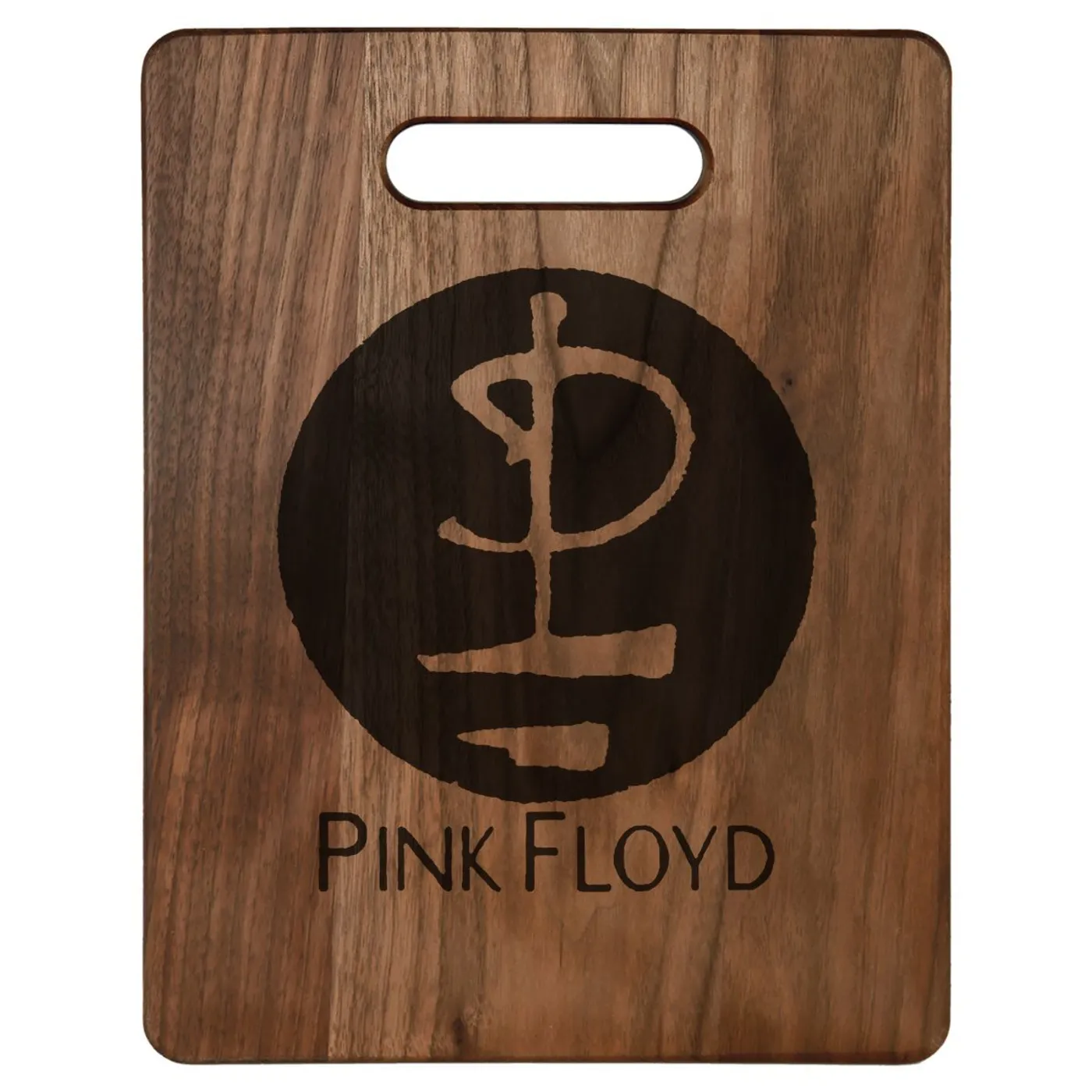 Pink Floyd Modern Logo Laser-Engraved Walnut Cutting Board