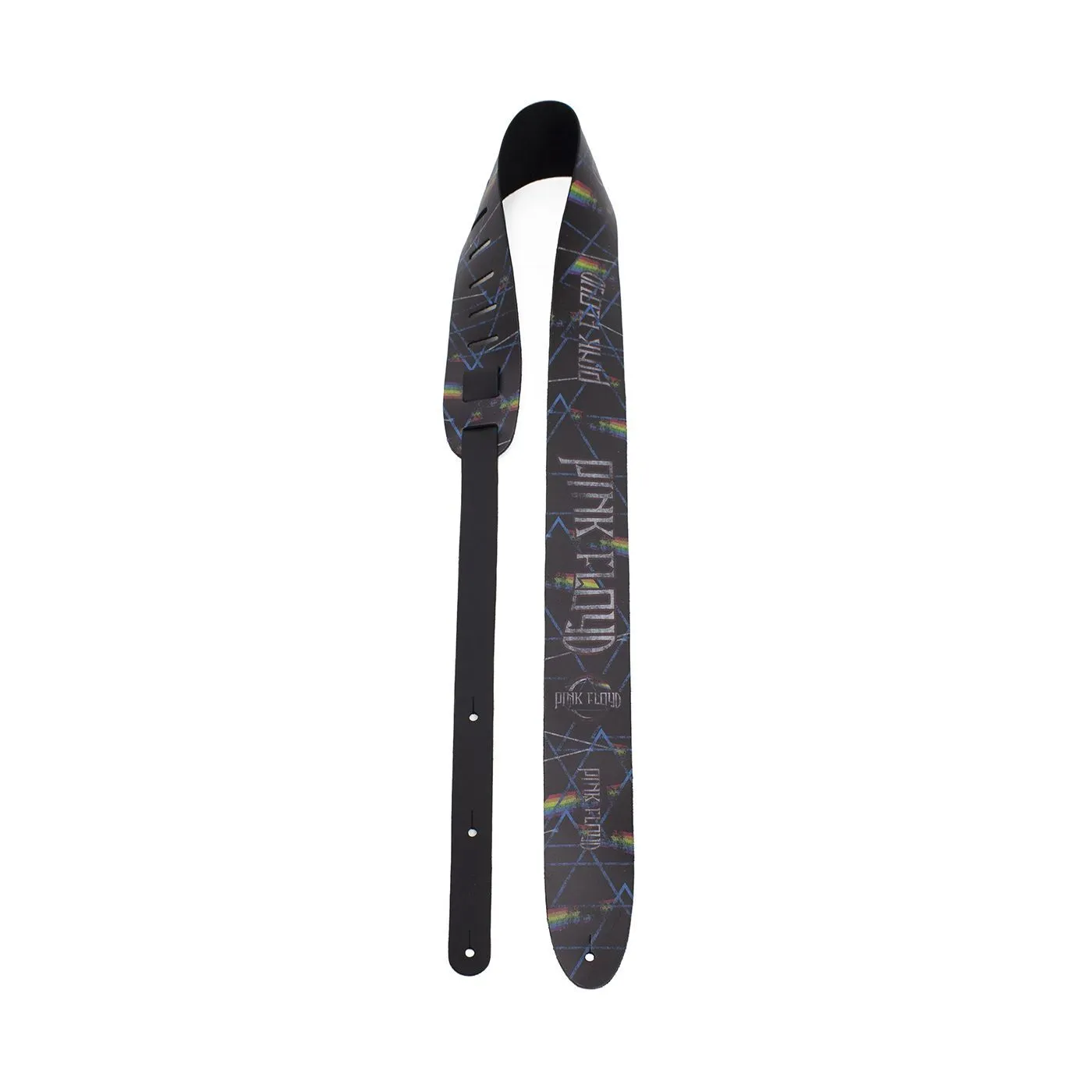 Pink Floyd DSOTM Prisms Distressed Look Printed Leather Guitar Strap