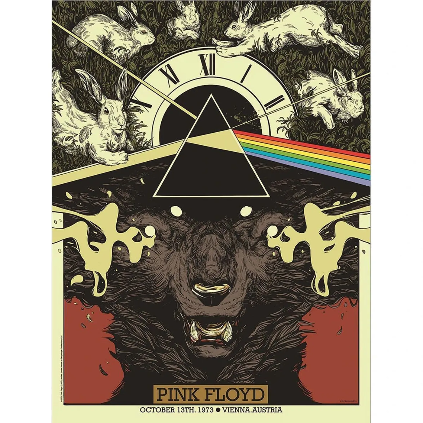 Pink Floyd Vienna 1973 Concert Poster