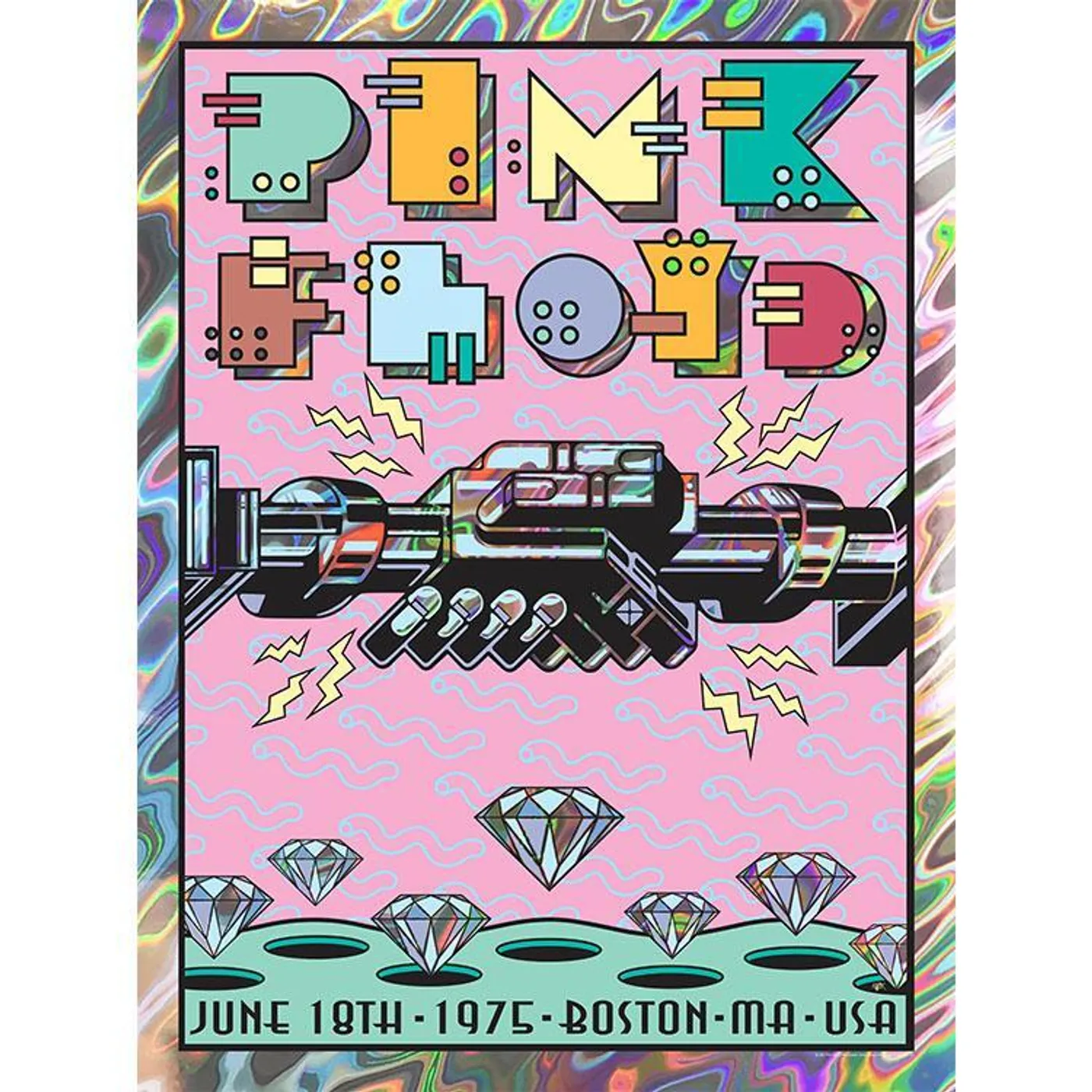 PINK FLOYD JUNE 18, 1975 BOSTON, MA LAVA FOIL VARIANT POSTER