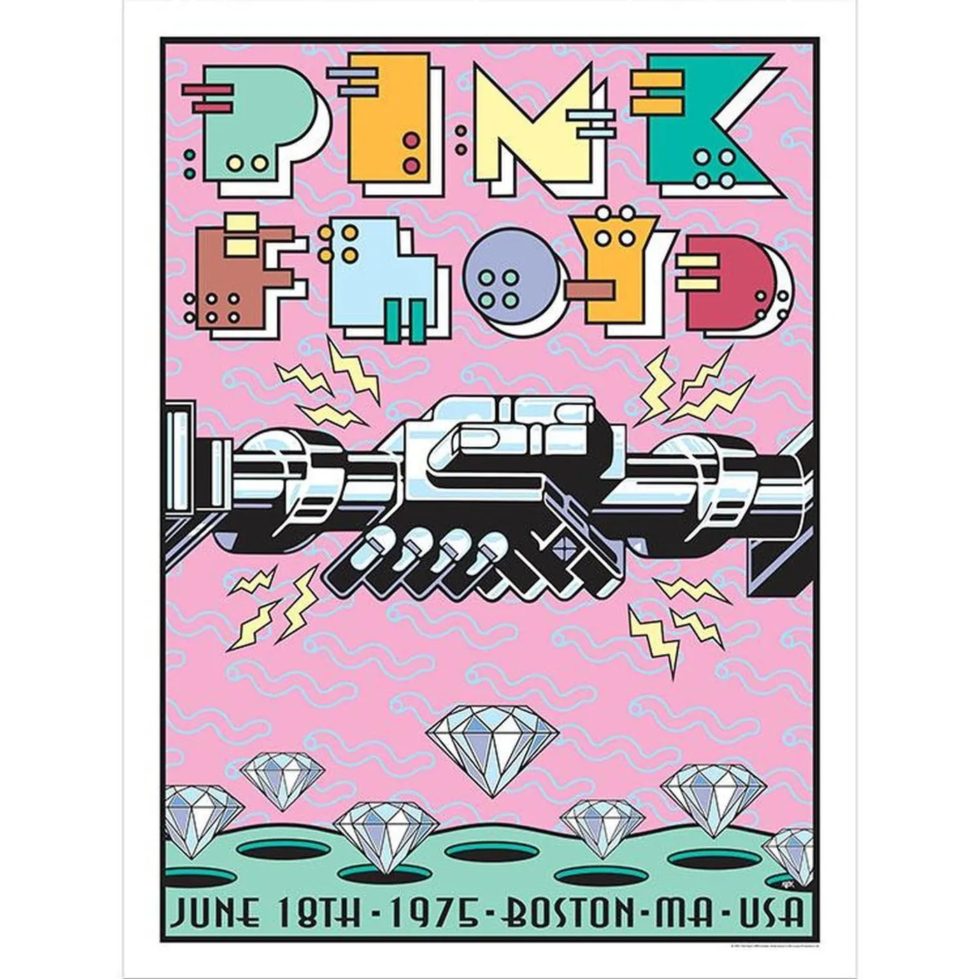 PINK FLOYD JUNE 18, 1975 BOSTON, MA GALLERY EDITION POSTER