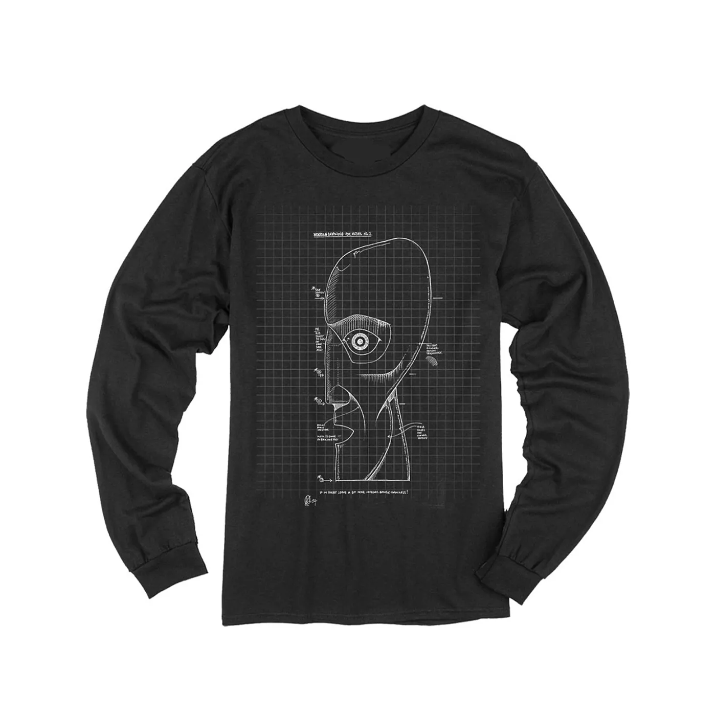 Pink Floyd The Later Years Schematics Black Longsleeve T-shirt