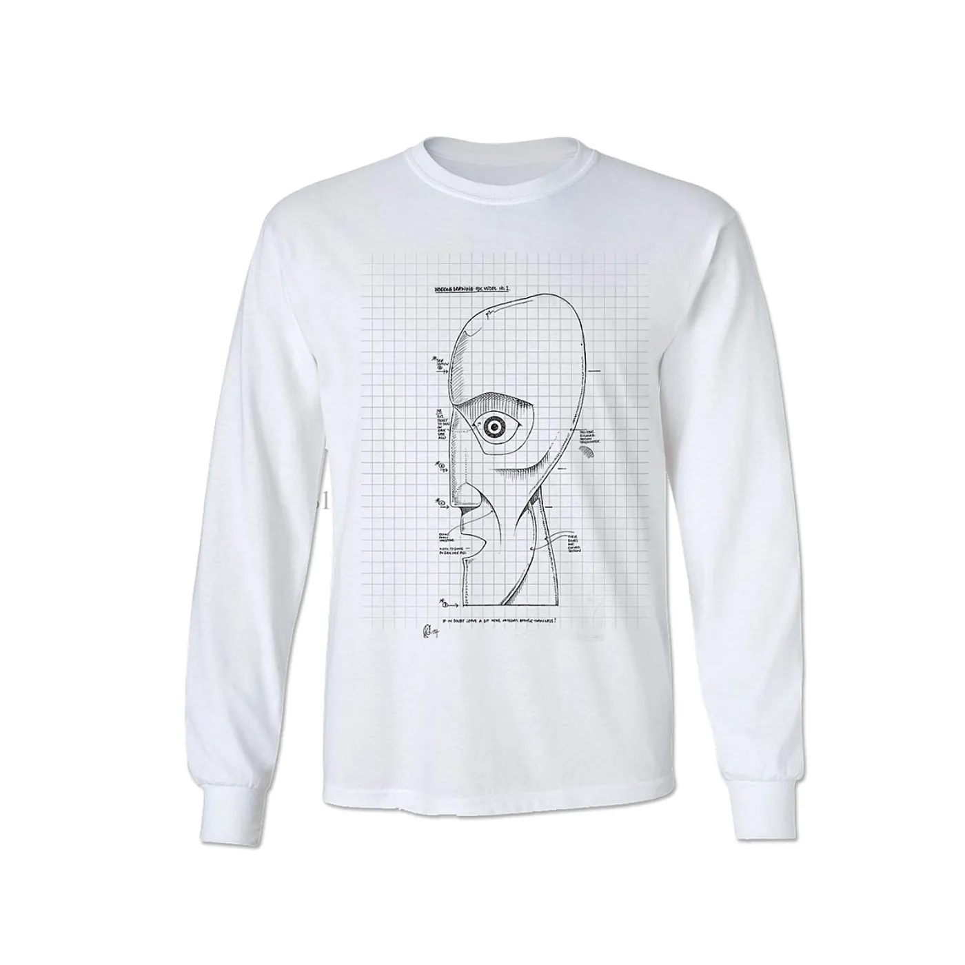 Pink Floyd The Later Years Schematics White Longsleeve T-shirt