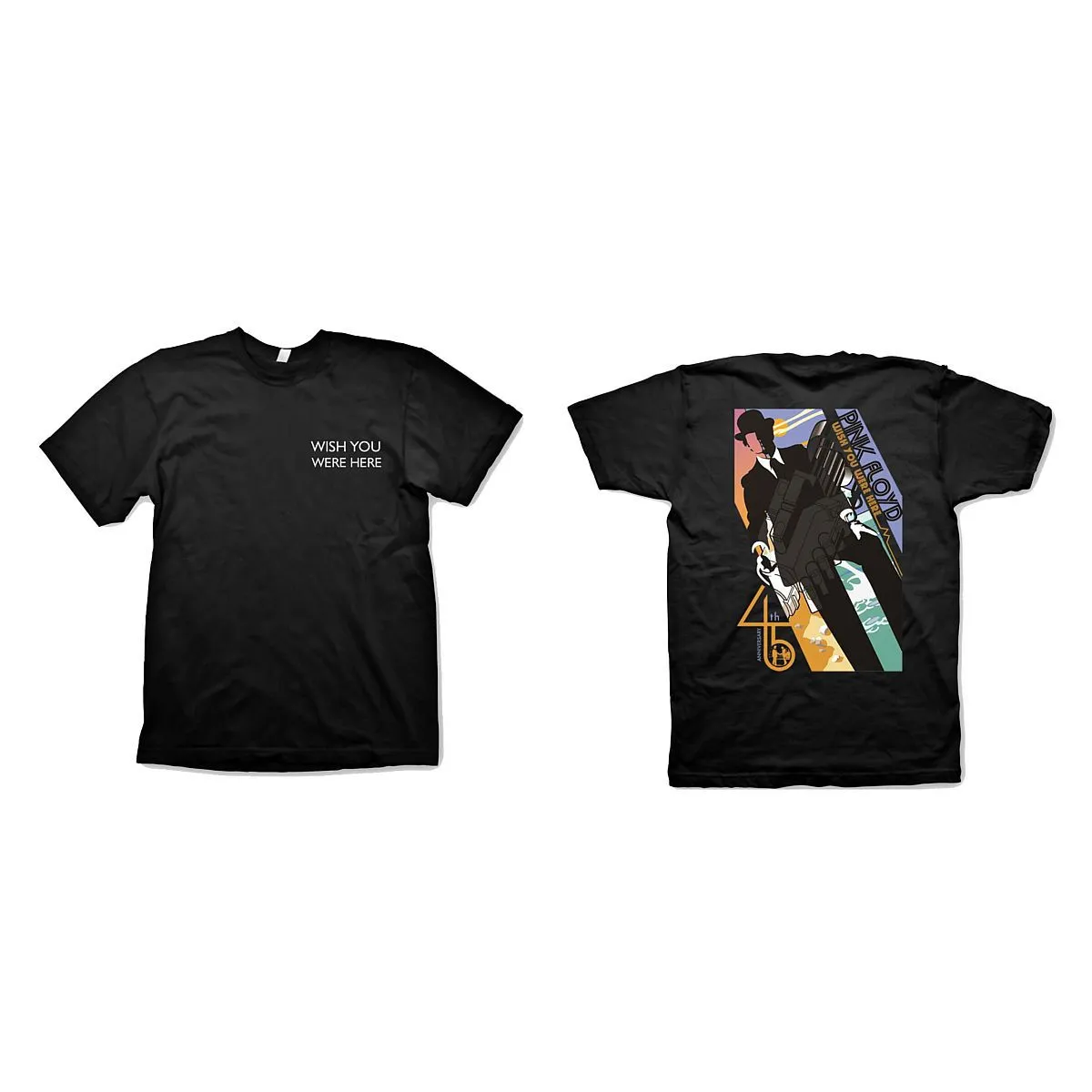 Wish You Were Here 45th Anniversary Title Print T-Shirt
