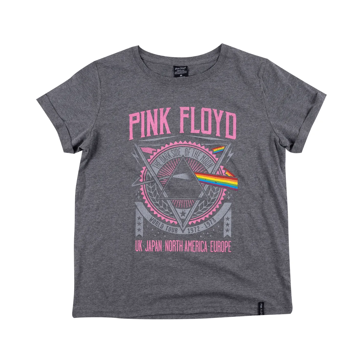 Pink Floyd Dark Side World Tour 1972 Grey T-shirt