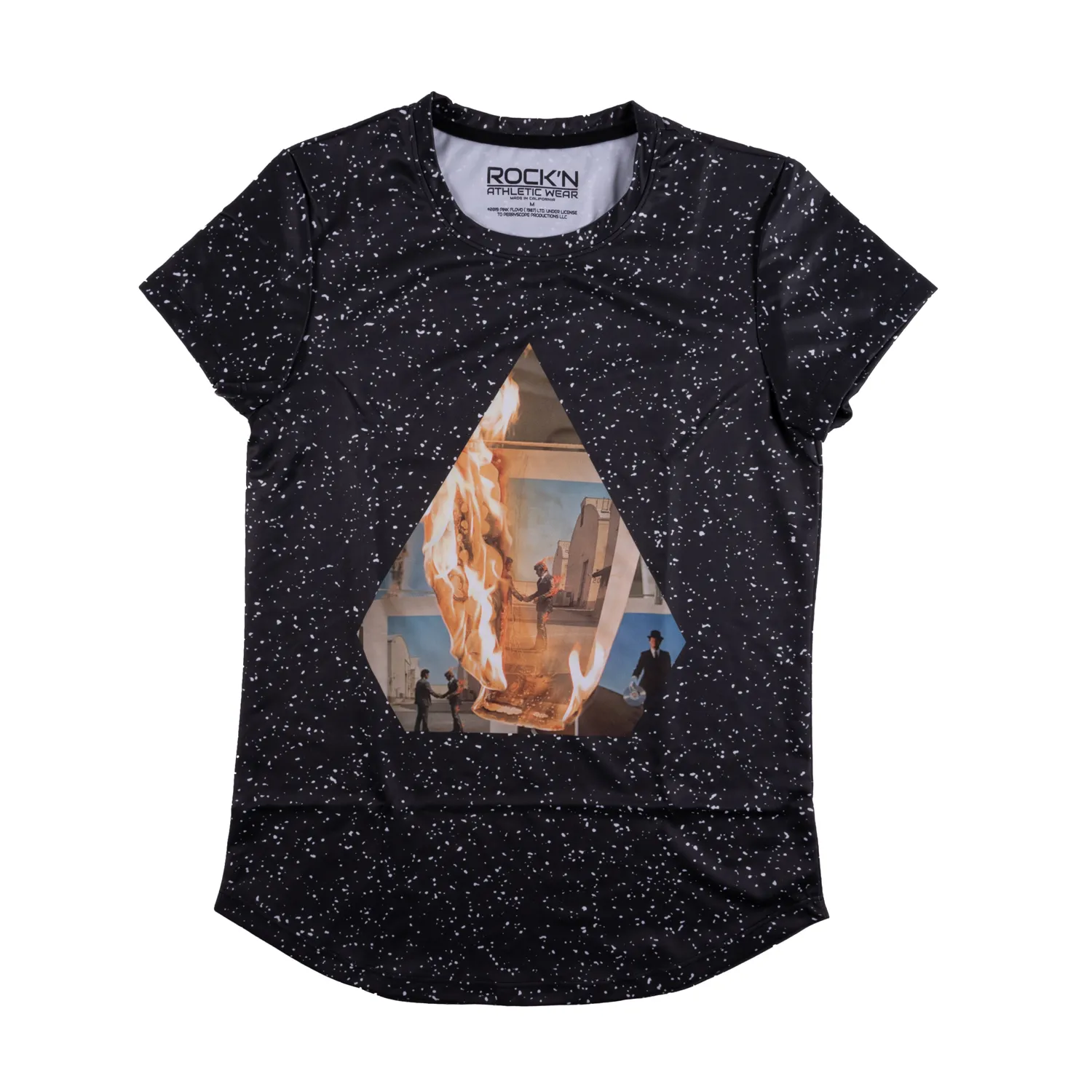 Wish You Were Here Black Ladies Athletic T-Shirt