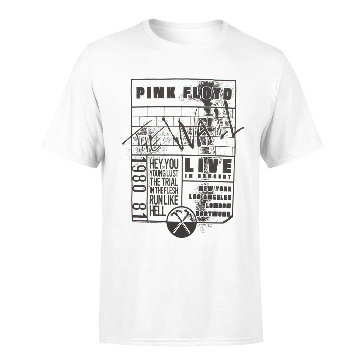 Pink Floyd - 1980 The Wall Live in Concert White T-shirt