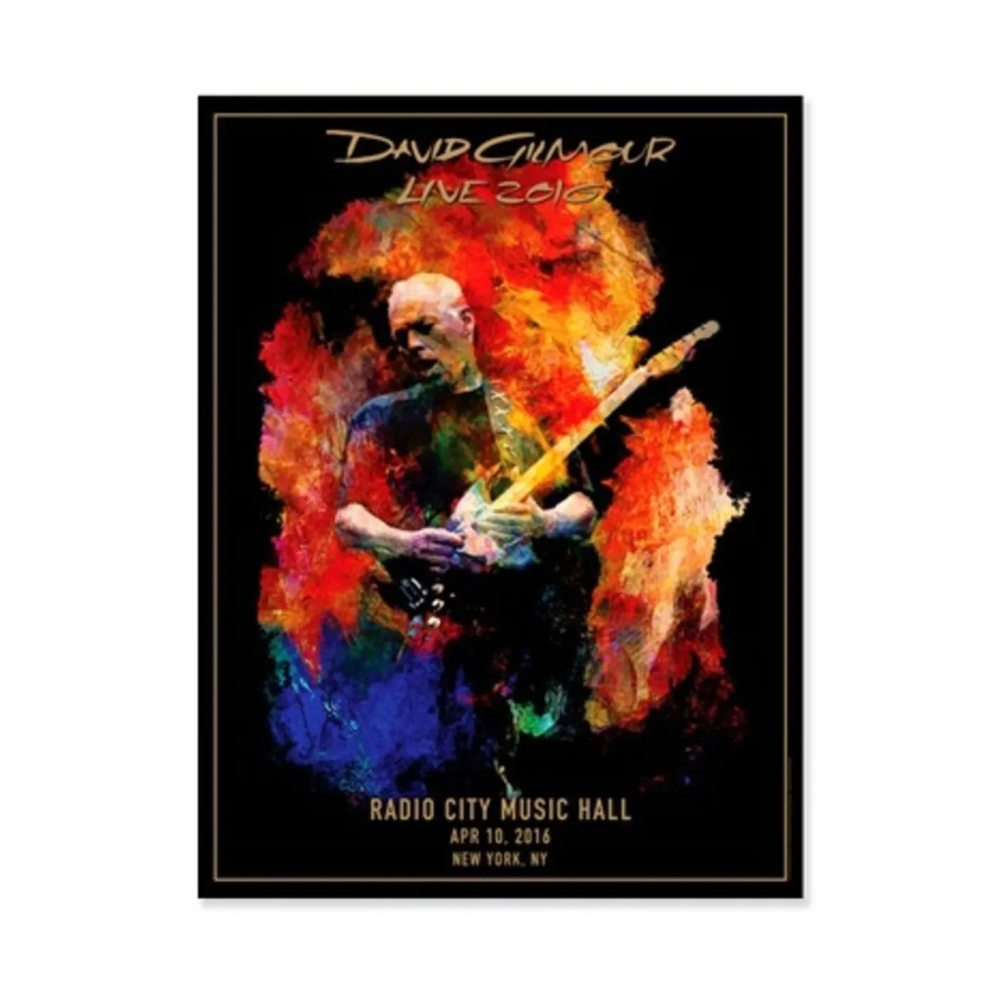 David Gilmour Live 2016 Radio City Lithograph
