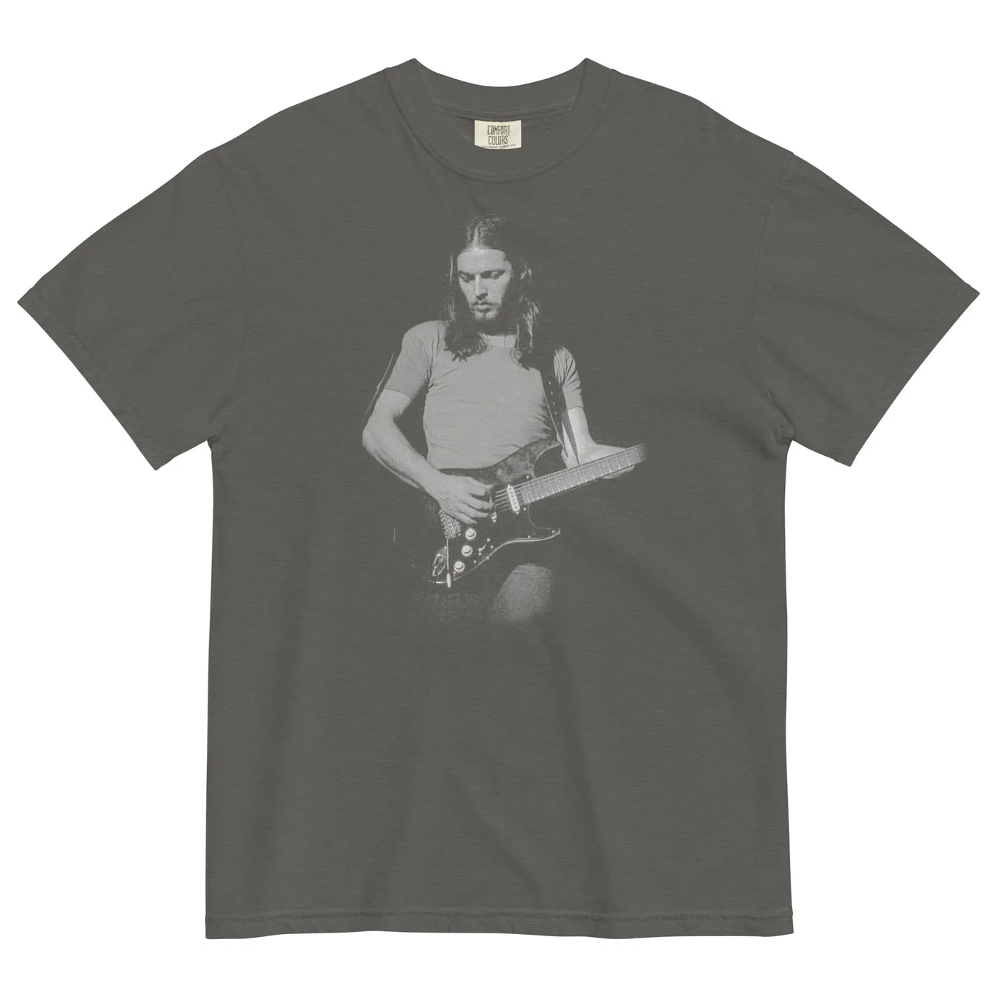 David Gilmour Grayscale Guitar Photo T-Shirt