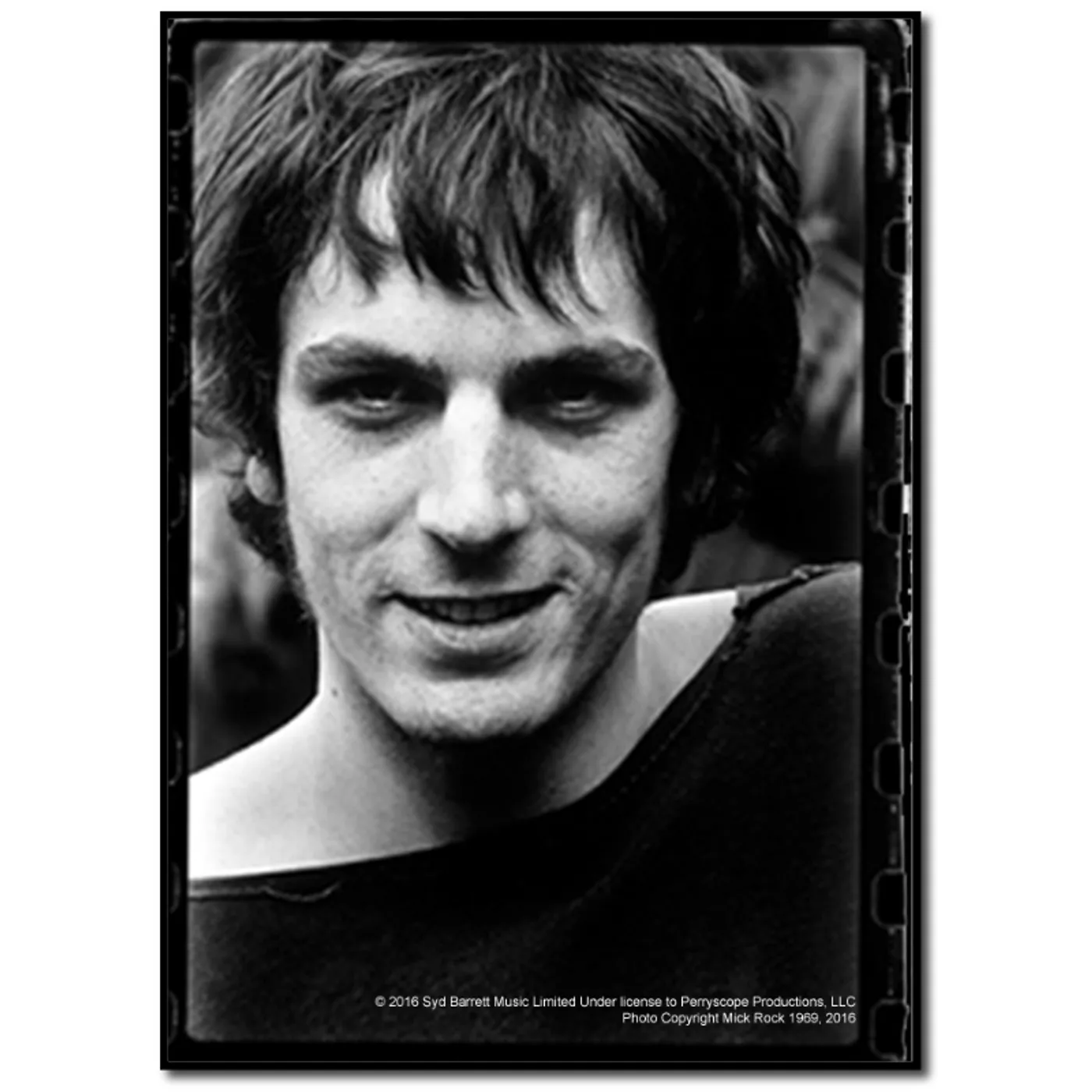 Syd Barrett Devilish Grin Wood Print