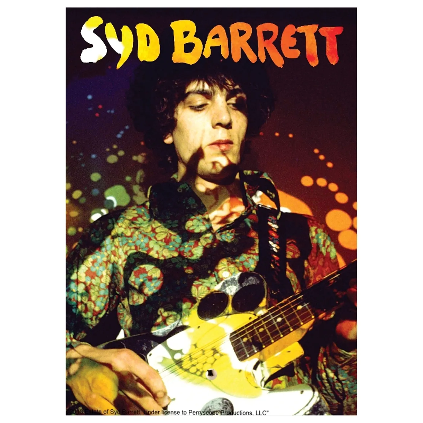 Syd Barrett Paisley Plays Glass Print