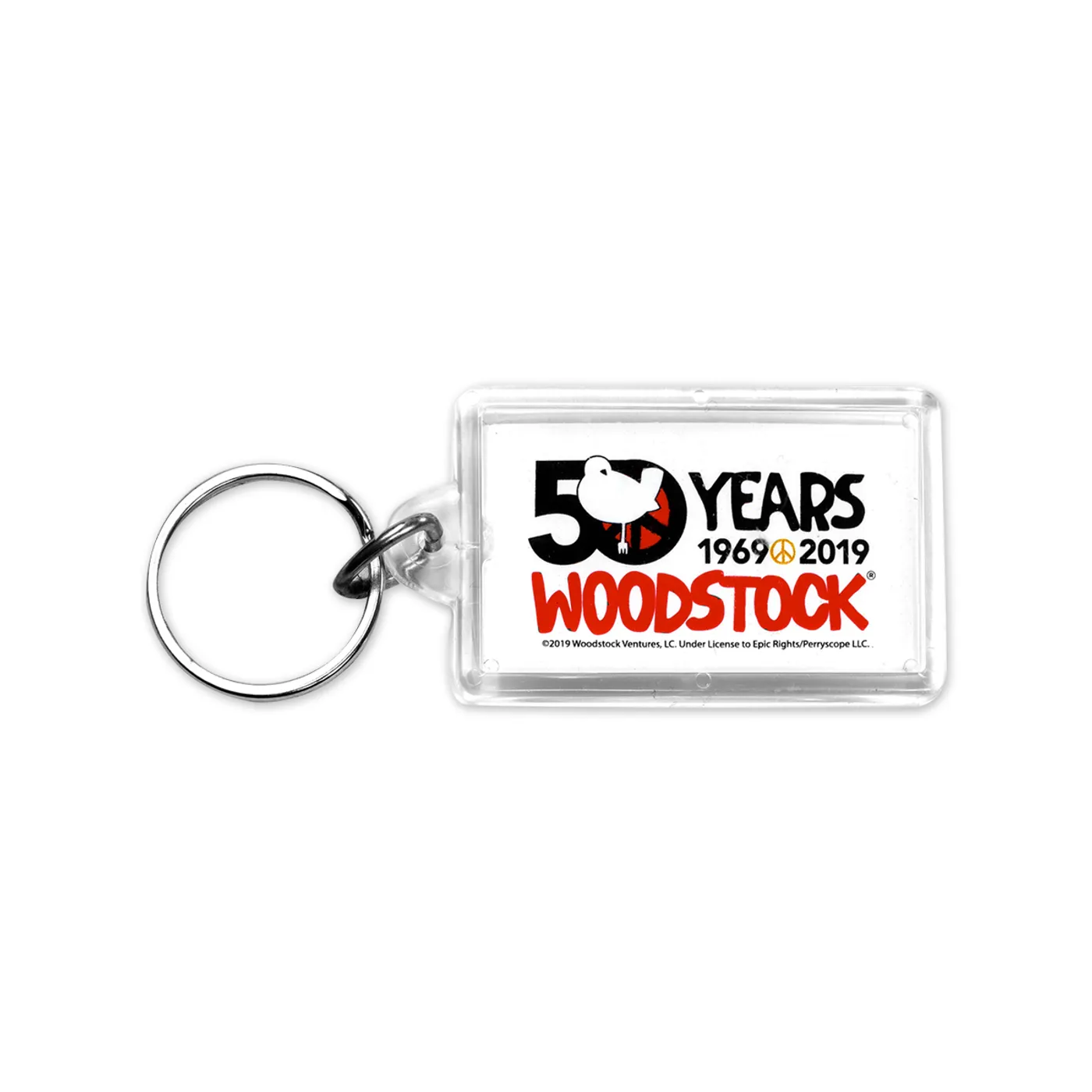Woodstock 50th Anniversary Logo Keychain