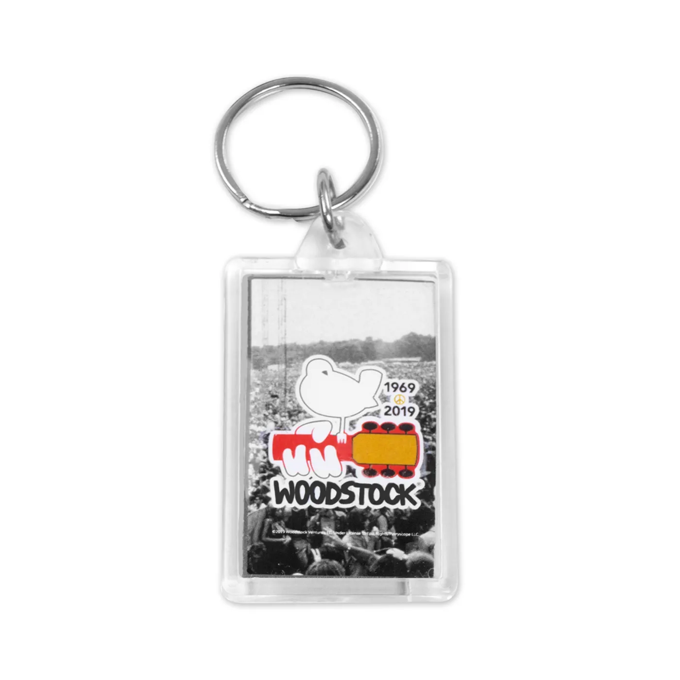 Woodstock 50th Anniversary Crowd Close Up Photo Keychain
