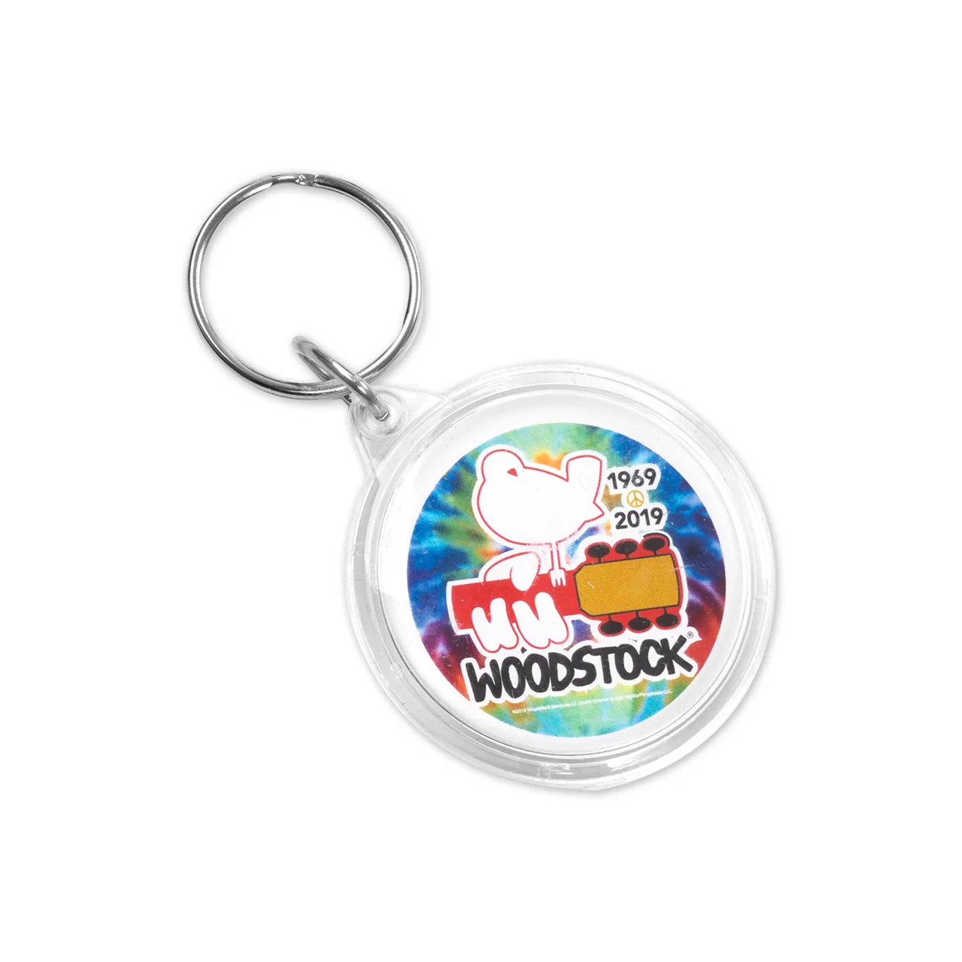Woodstock 50th Anniversary Logo Tie Dye Keychain