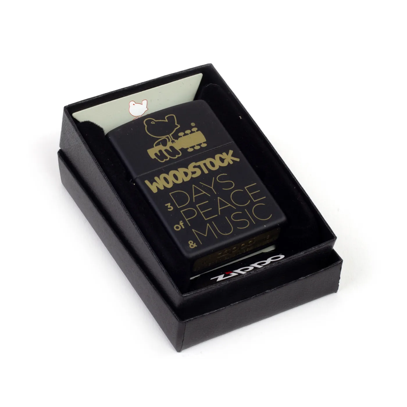 Woodstock 3 Days Of Peace & Music Black & Gold Zippo