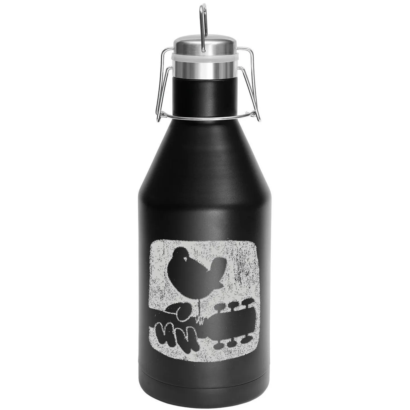 Woodstock Textured Logo Laser Engraved 64 oz Beer Growler