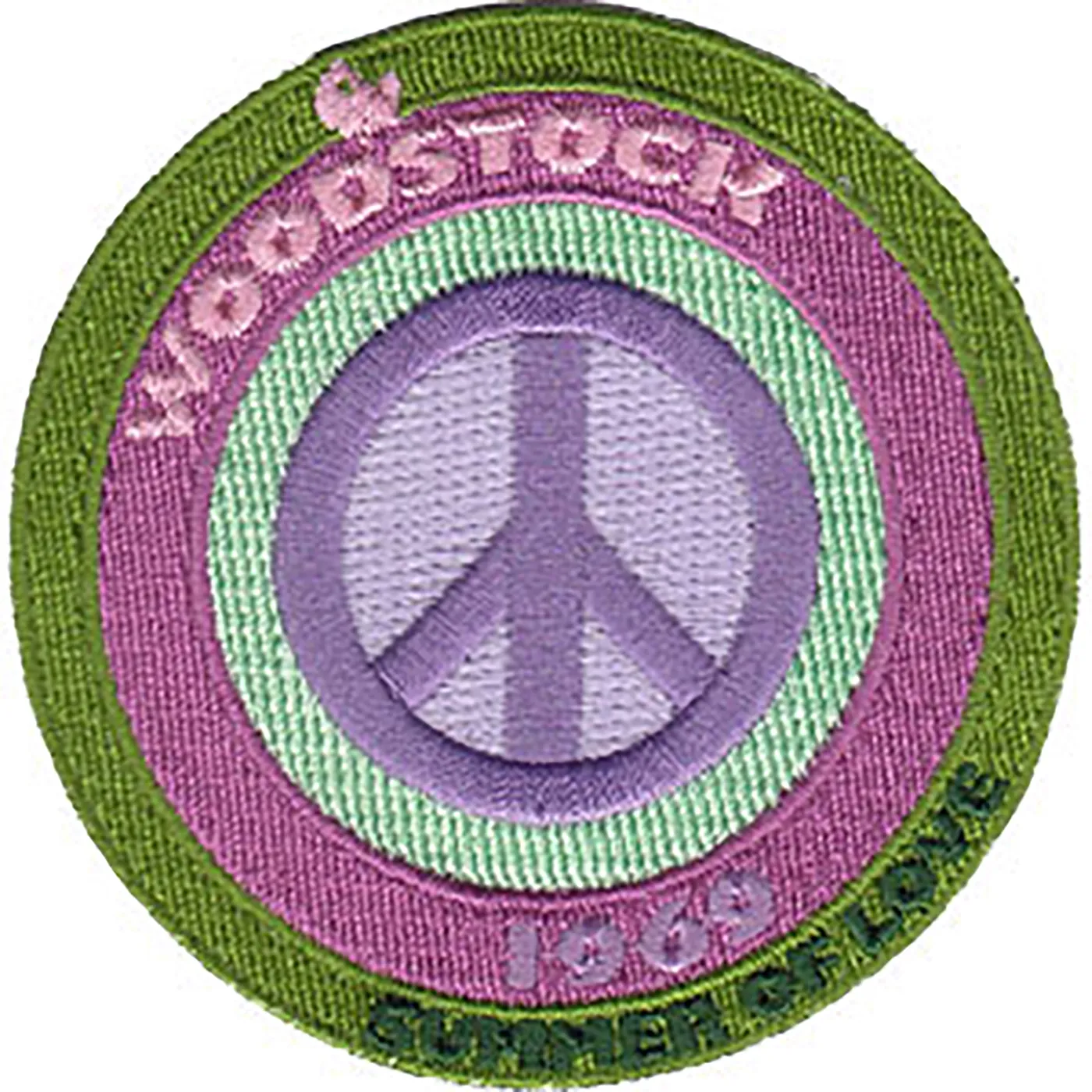 Woodstock Peace Sign 3" Round Patch