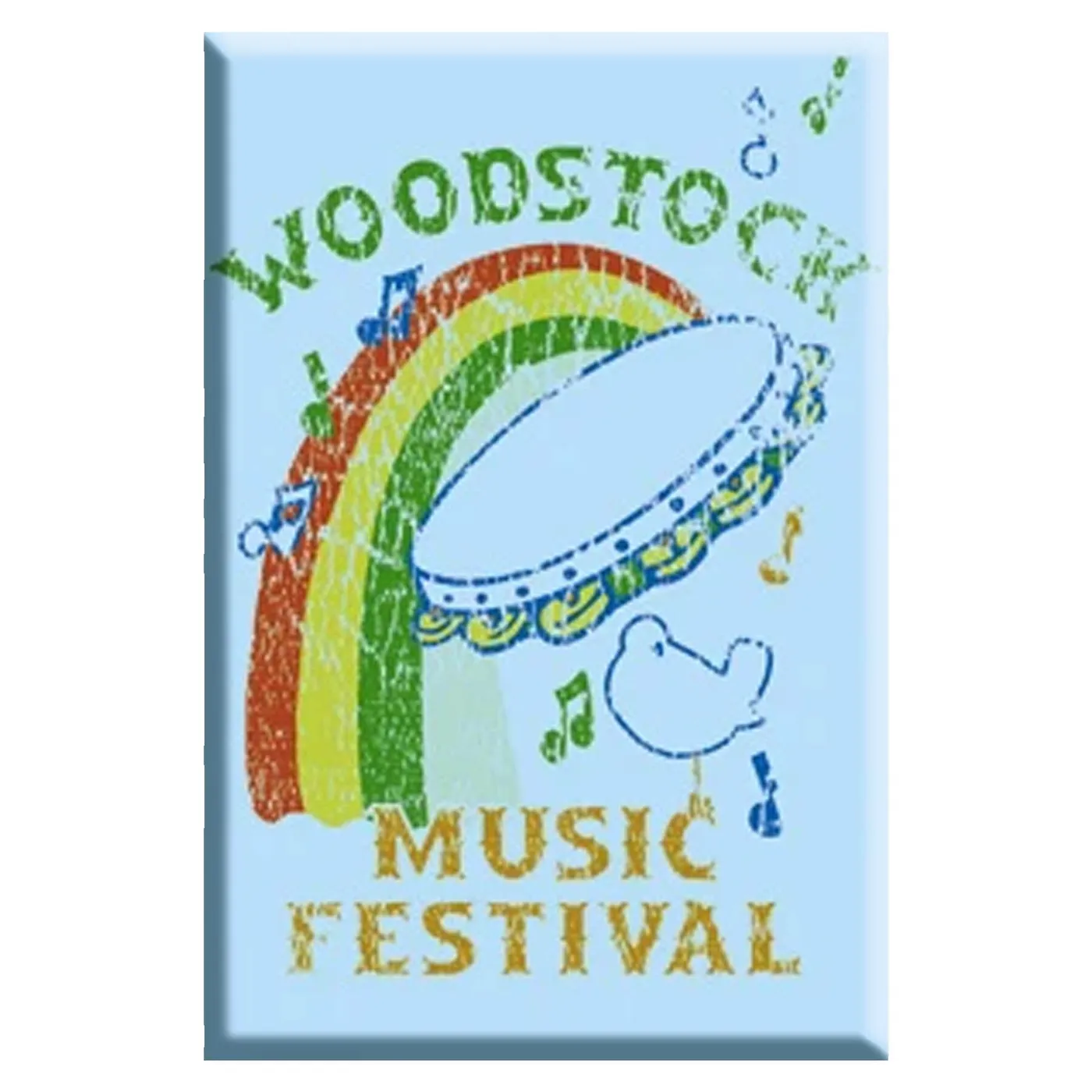 Woodstock Tambourine 2.5"x3.5" Magnet