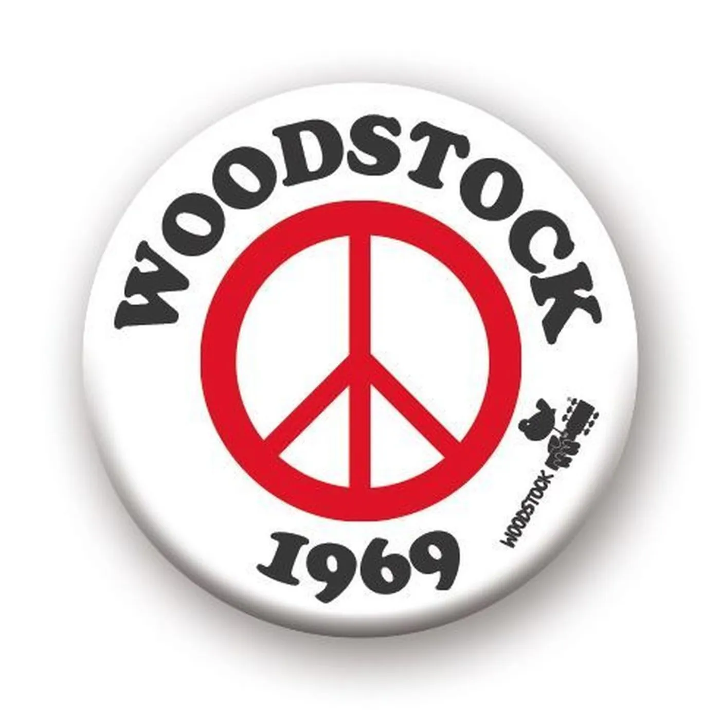 Woodstock Peace 1.25" Rd Button