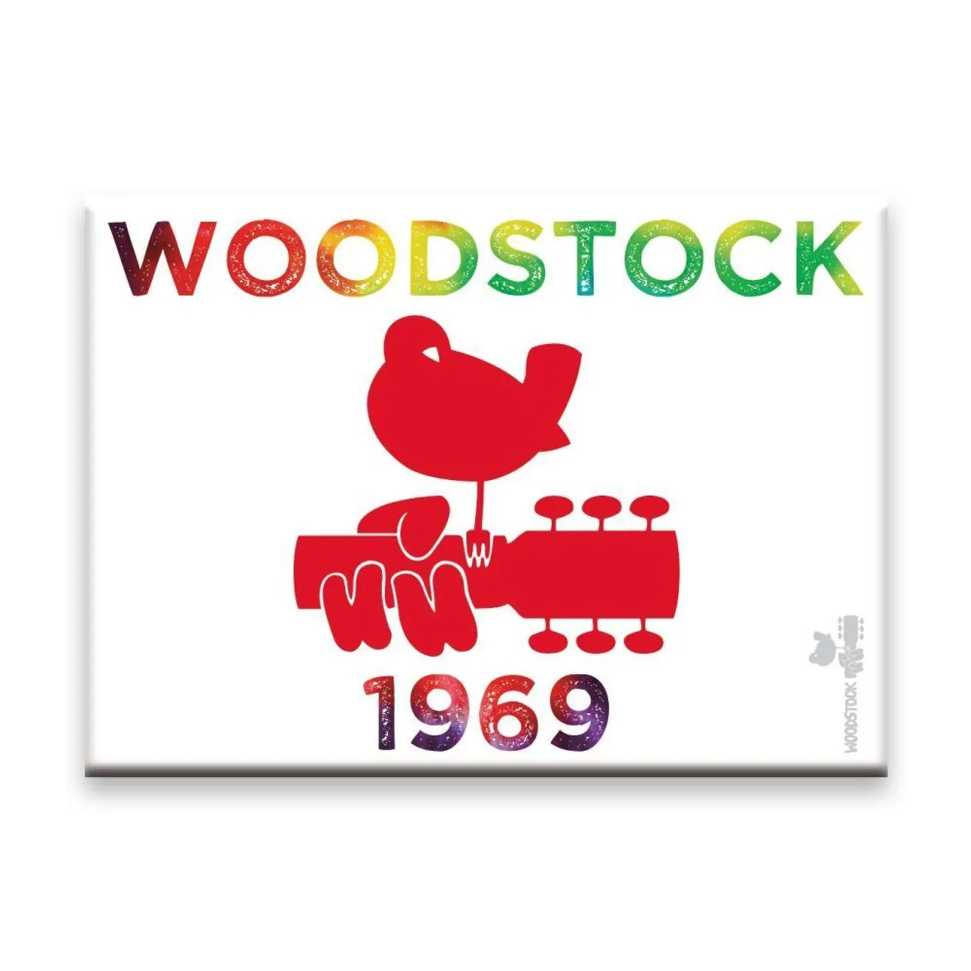 Woodstock Tie Dye Dove 2.5" x 3.5" Flat Magnet