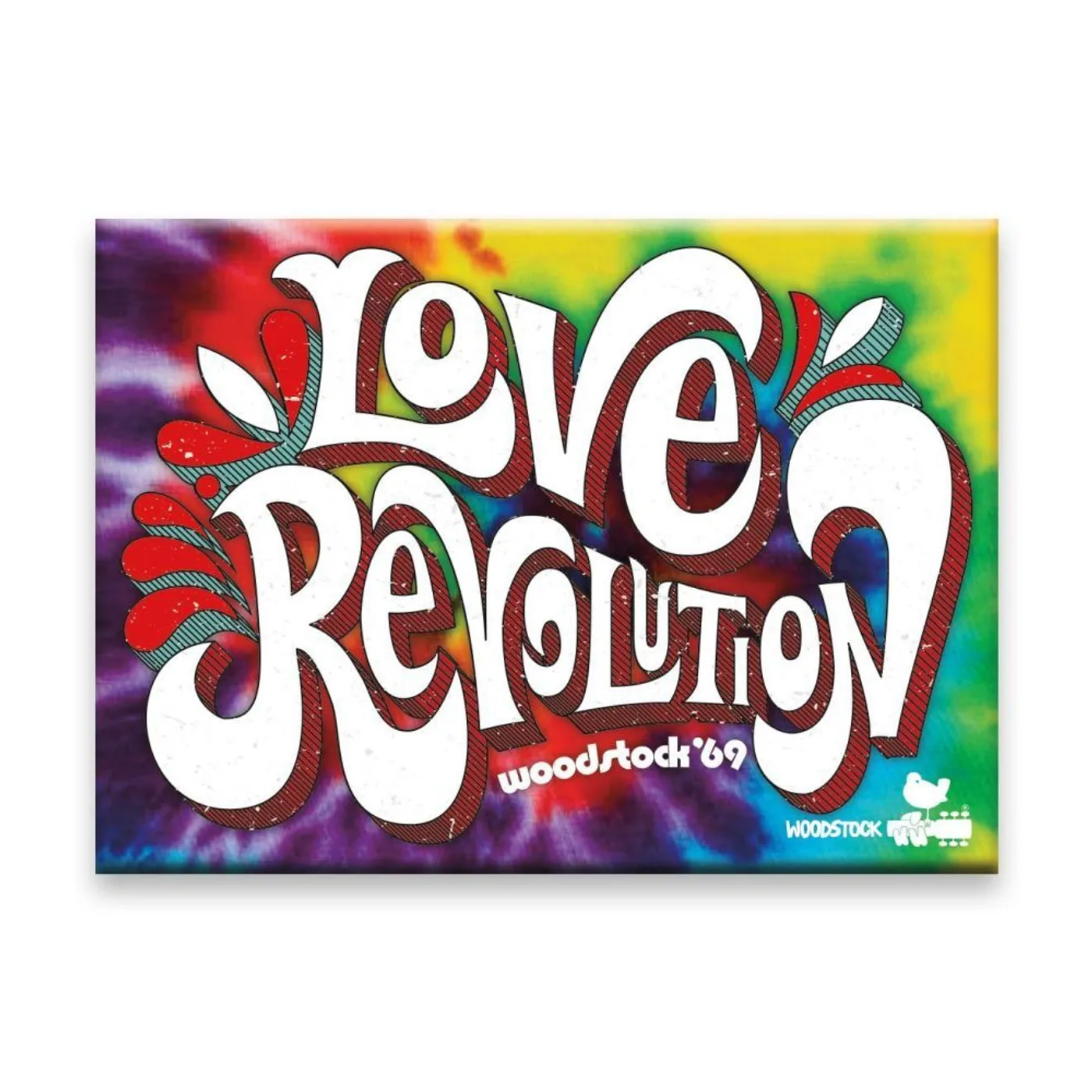 Woodstock Love Revolution 2.5" x 3.5" Flat Magnet