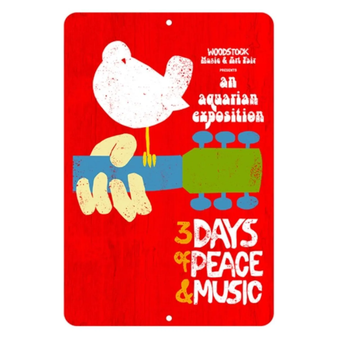 Woodstock Music & Arts Festival Aluminum Sign