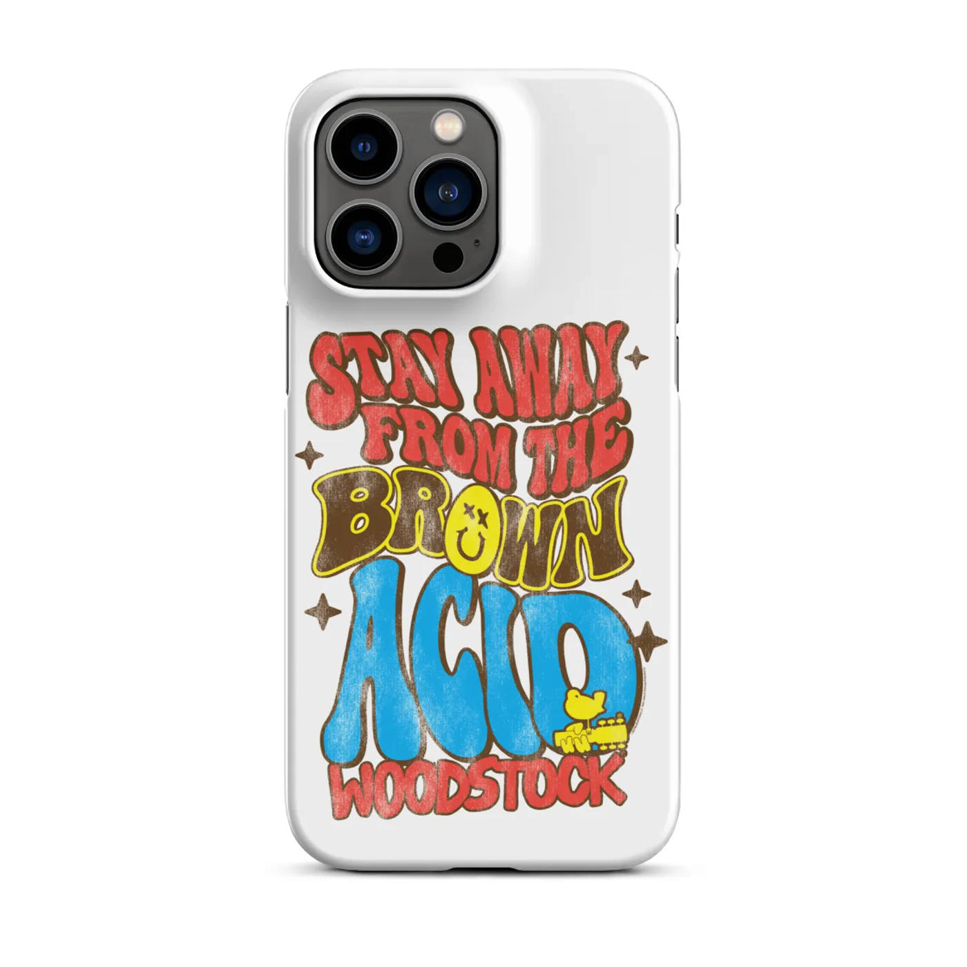 Woodstock Stay Away From The Brown Acid iPhone Case