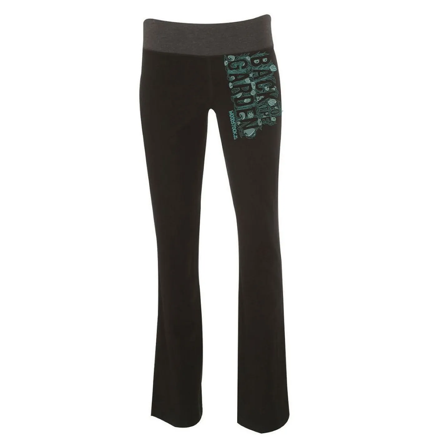 Woodstock Vertical Green Logo Back To The Garden Yoga Pants