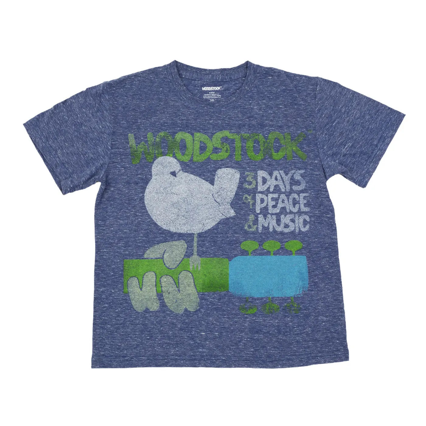 Woodstock 3 Days of Peace and Music Blue Kids T-shirt