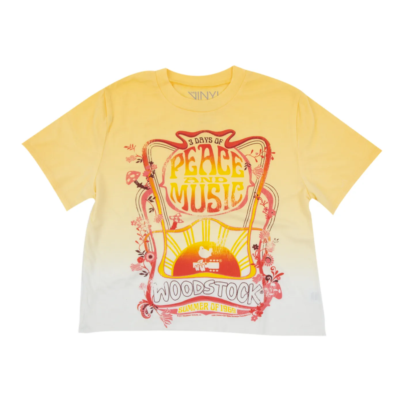 Woodstock 3 Days Yellow Gradient Crop Top