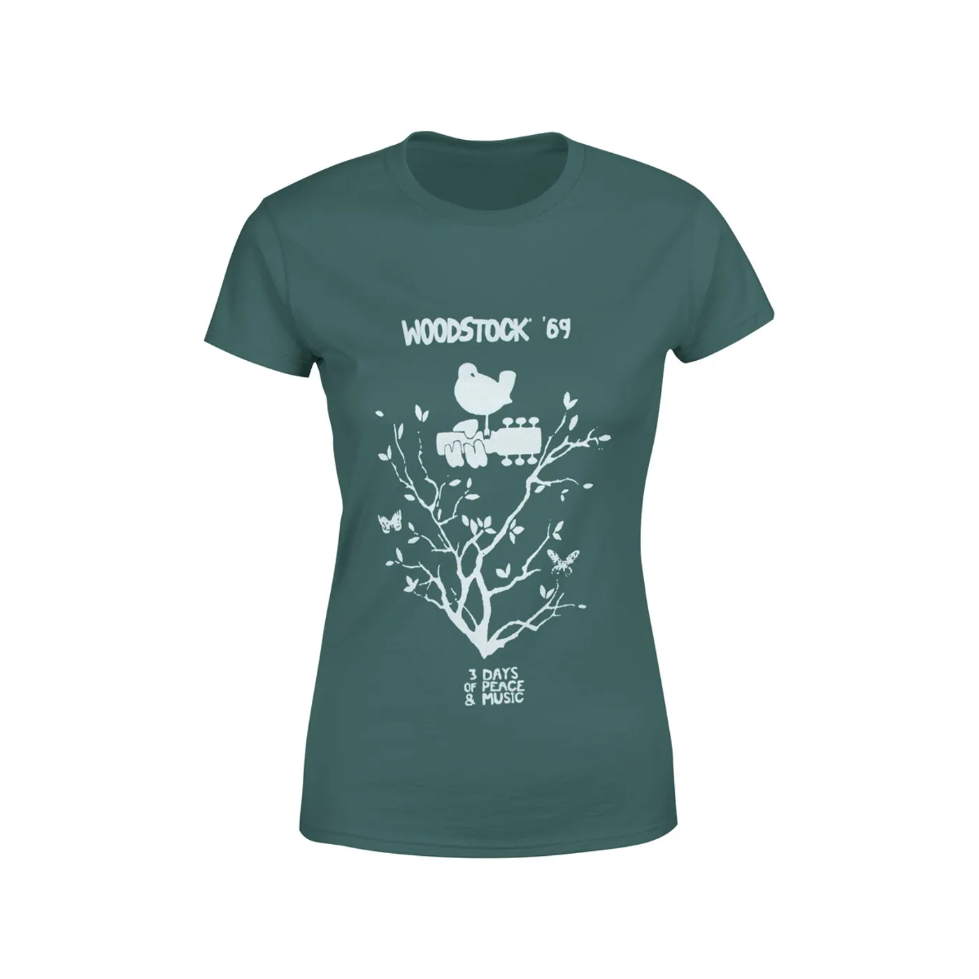 Woodstock Bird With Tree Ladies T-Shirt