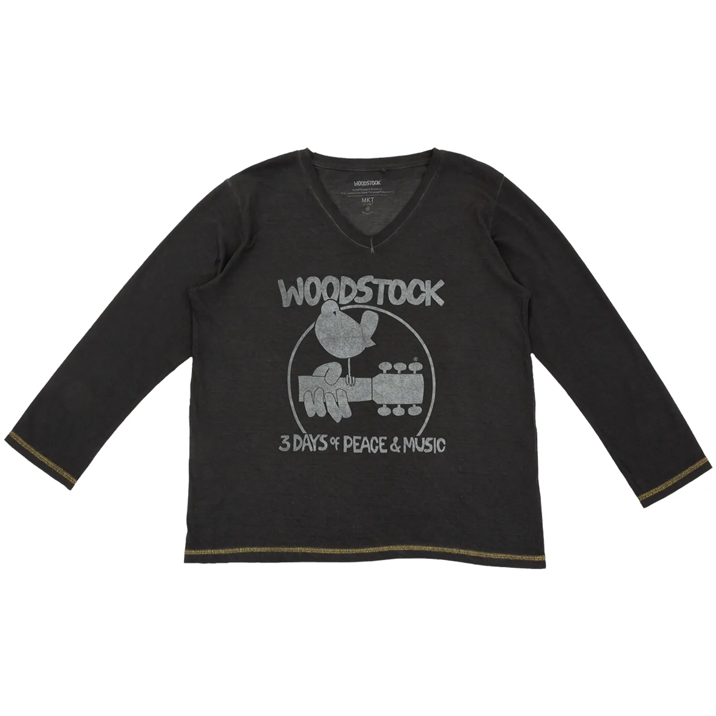 Woodstock 3 Days Black V-Neck T-Shirt