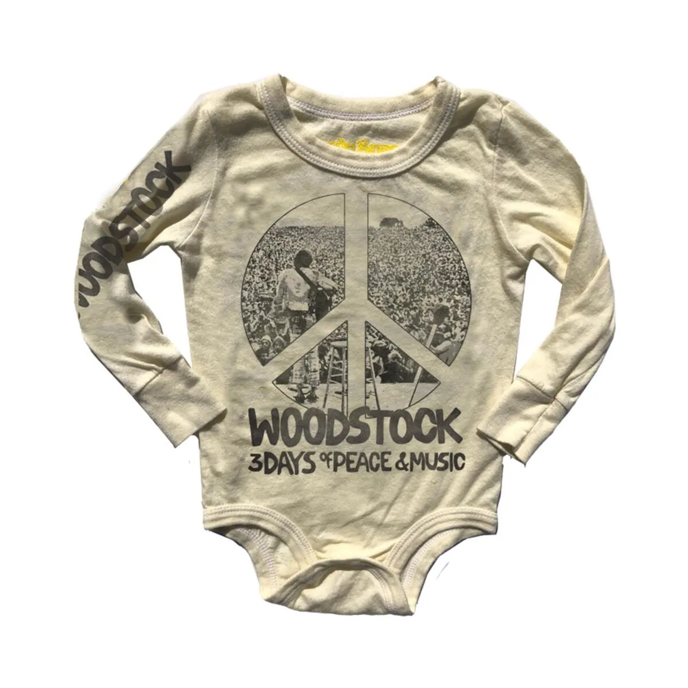 Woodstock Peace Sign Unisex Longsleeve Onesie