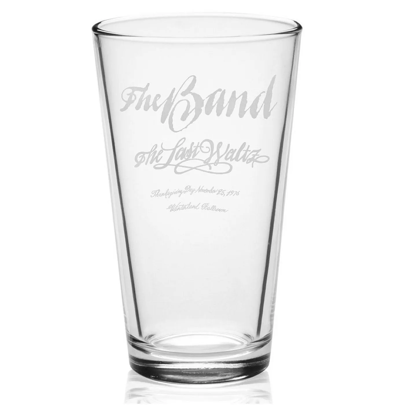 The Band Last Waltz Etched Pint Glass