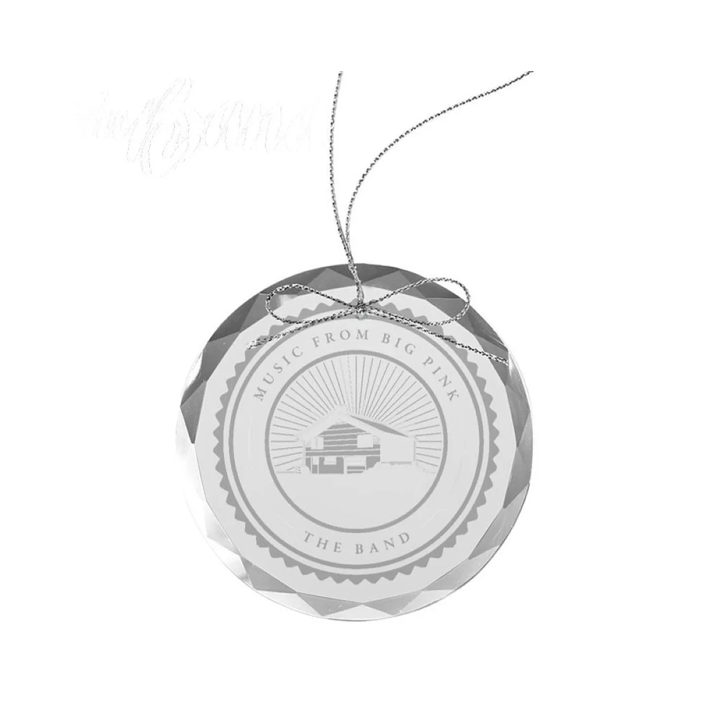 The Band Big Pink Round Laser-Etched Glass Ornament