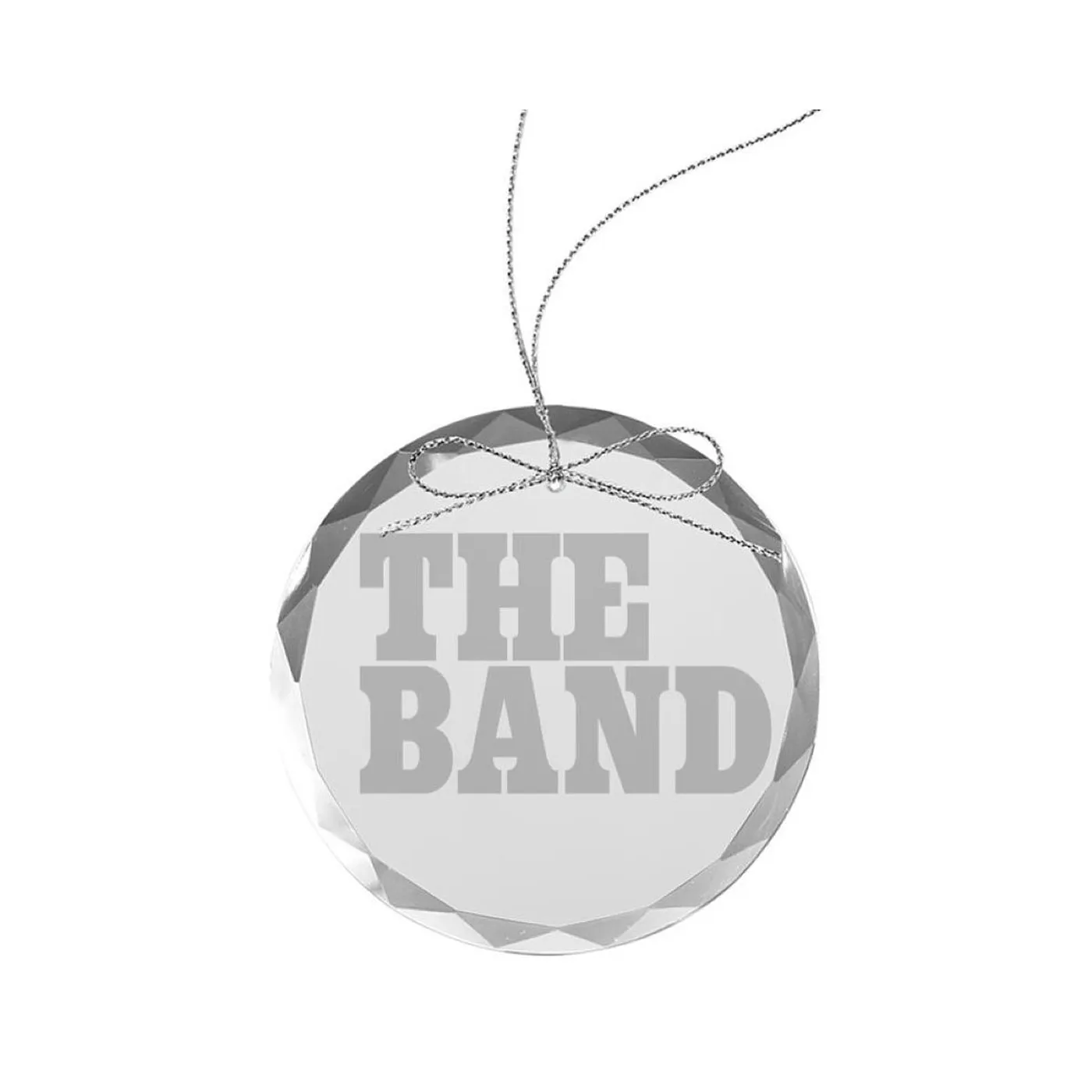 The Band Big Pink Logo Round Laser-Etched Glass Ornament
