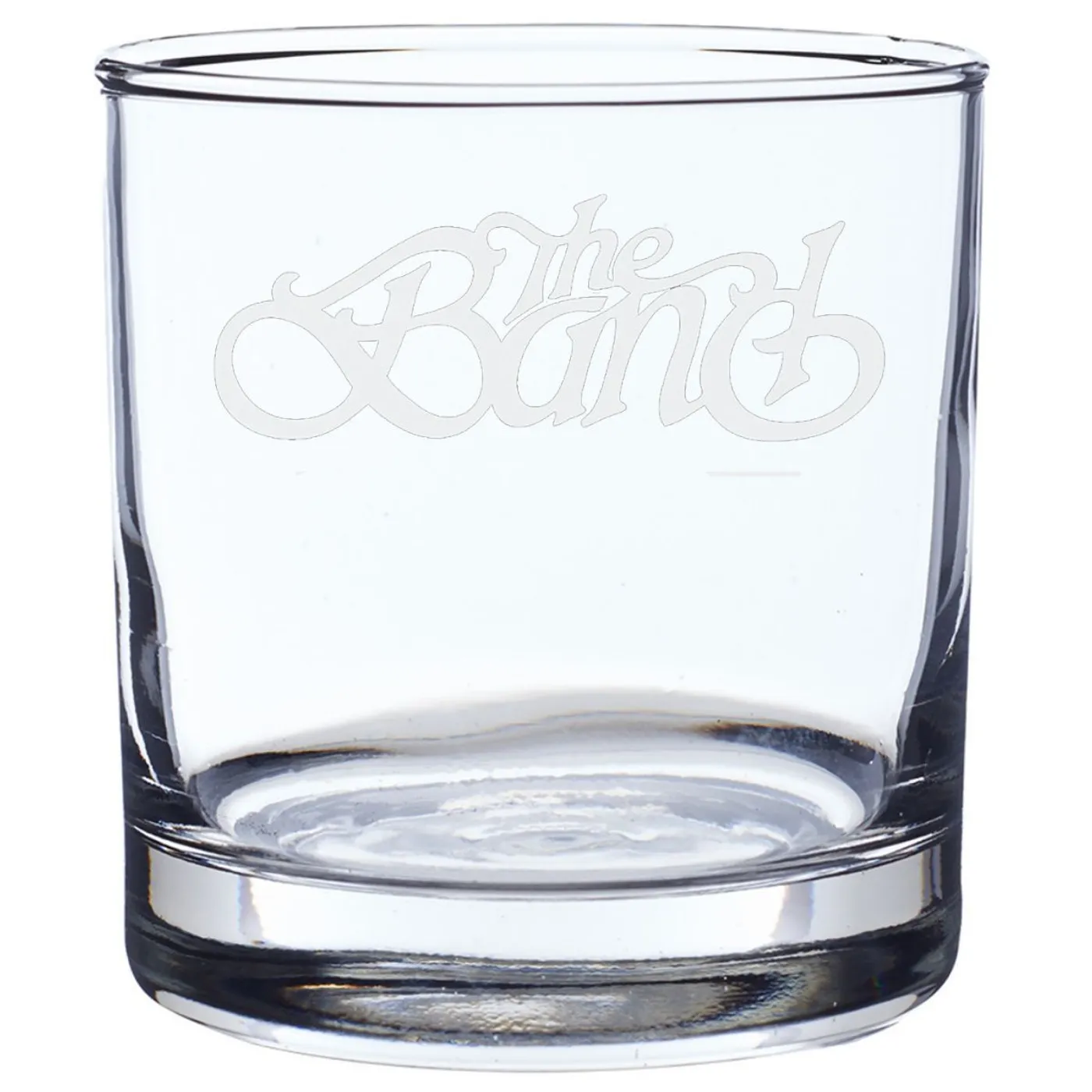 The Band Curved Logo Laser-Etched Rocks Glass