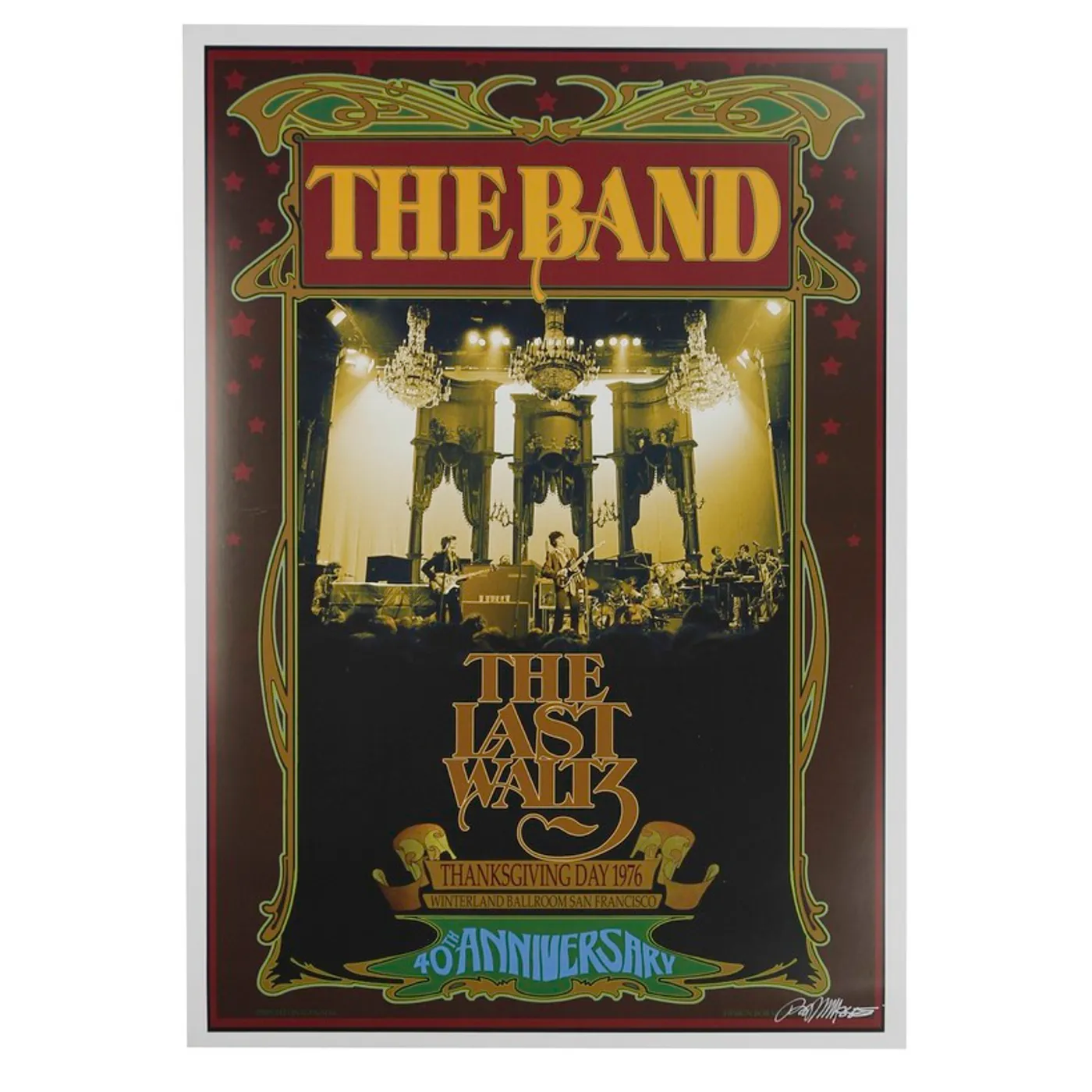 The Band Signed Bob Masse The Last Waltz Poster