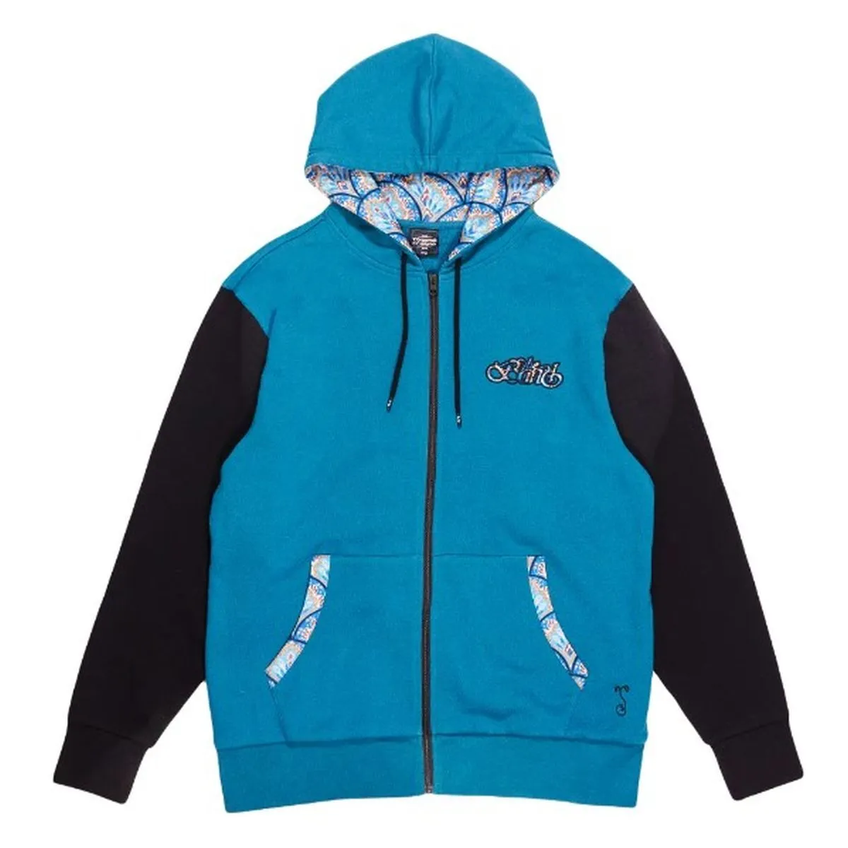 Paisley Blue Zip Up Hoodie