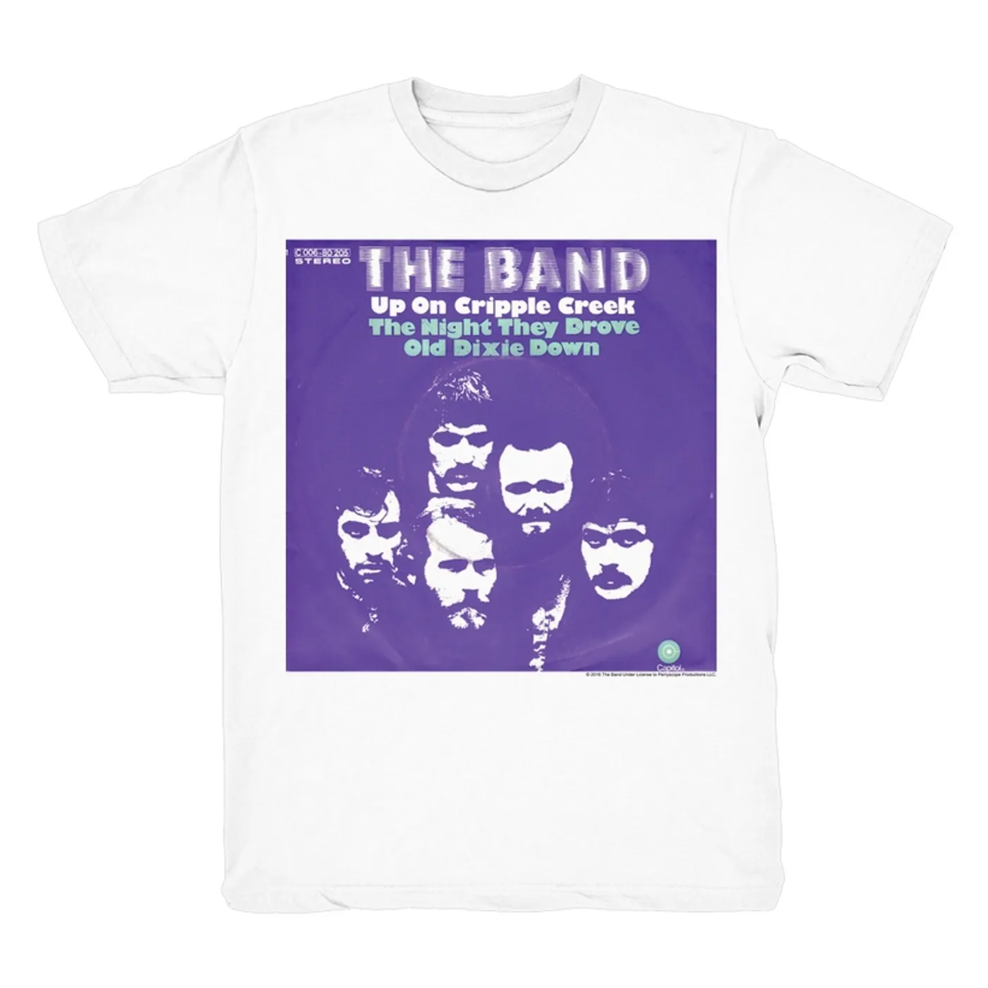 The Band Up On Cripple Creek 2-Sided Lyrics T-Shirt